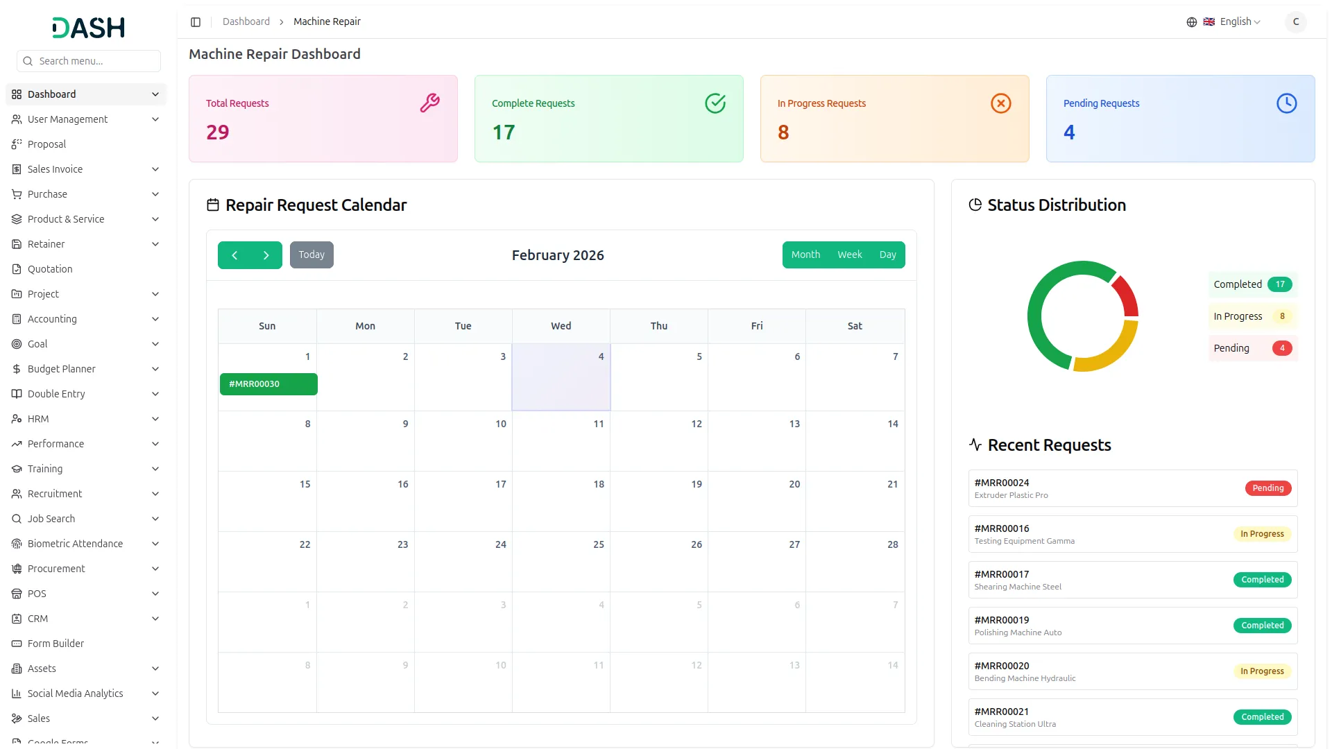 machine repair management