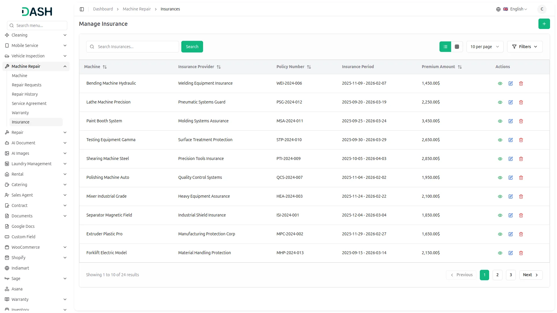 machine repair management