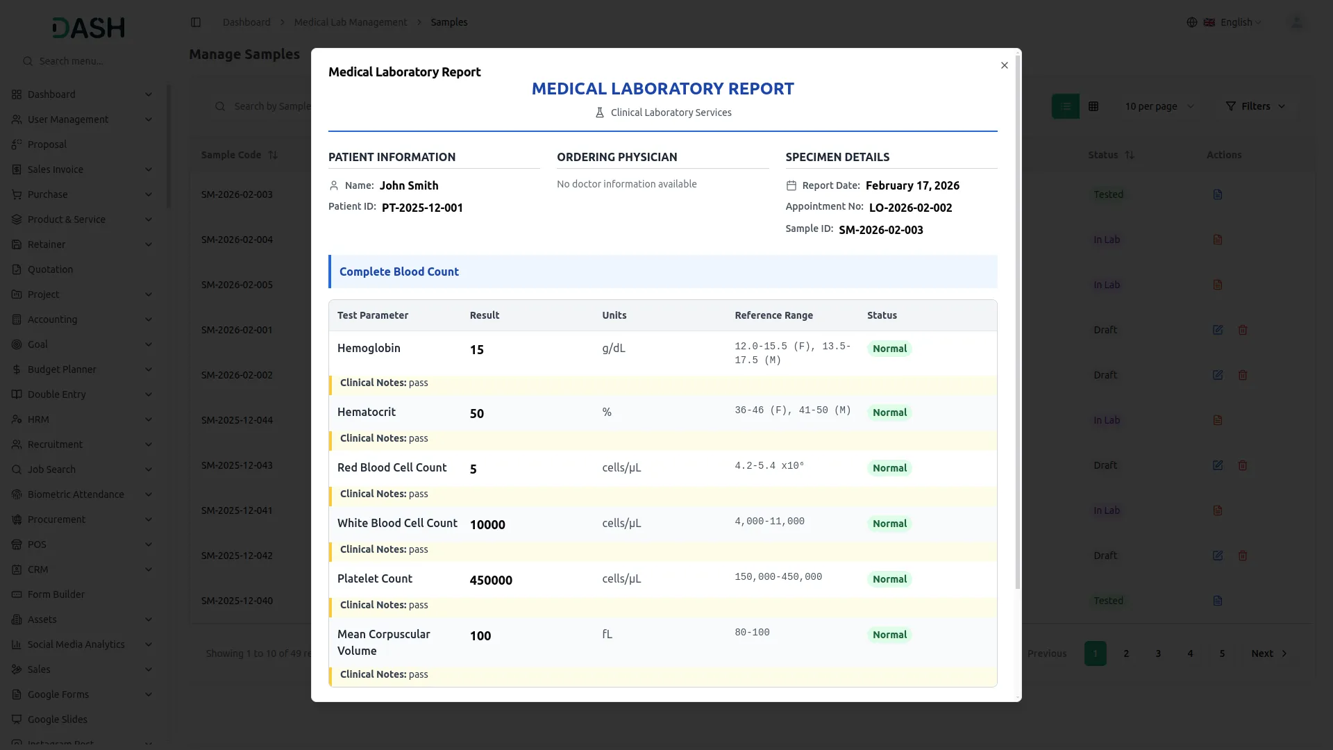 medical lab management