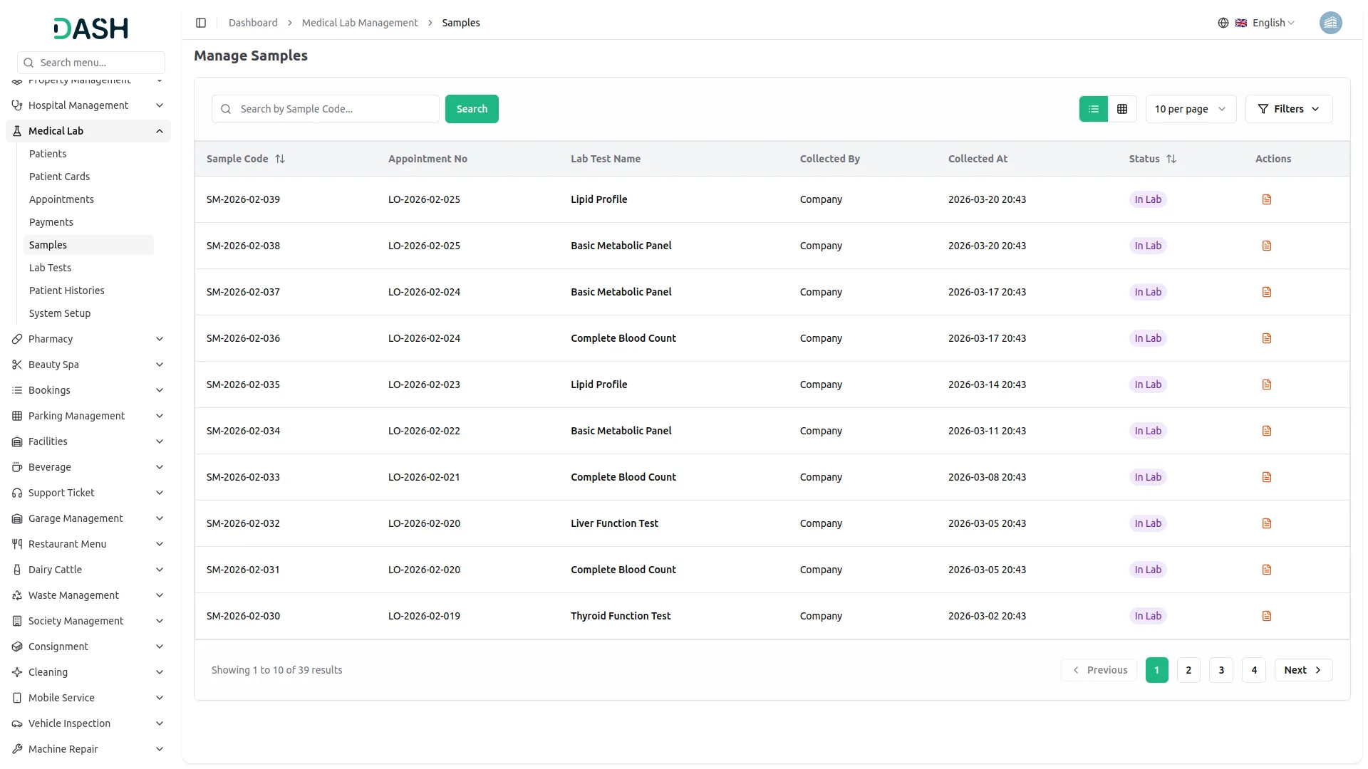 medical lab management