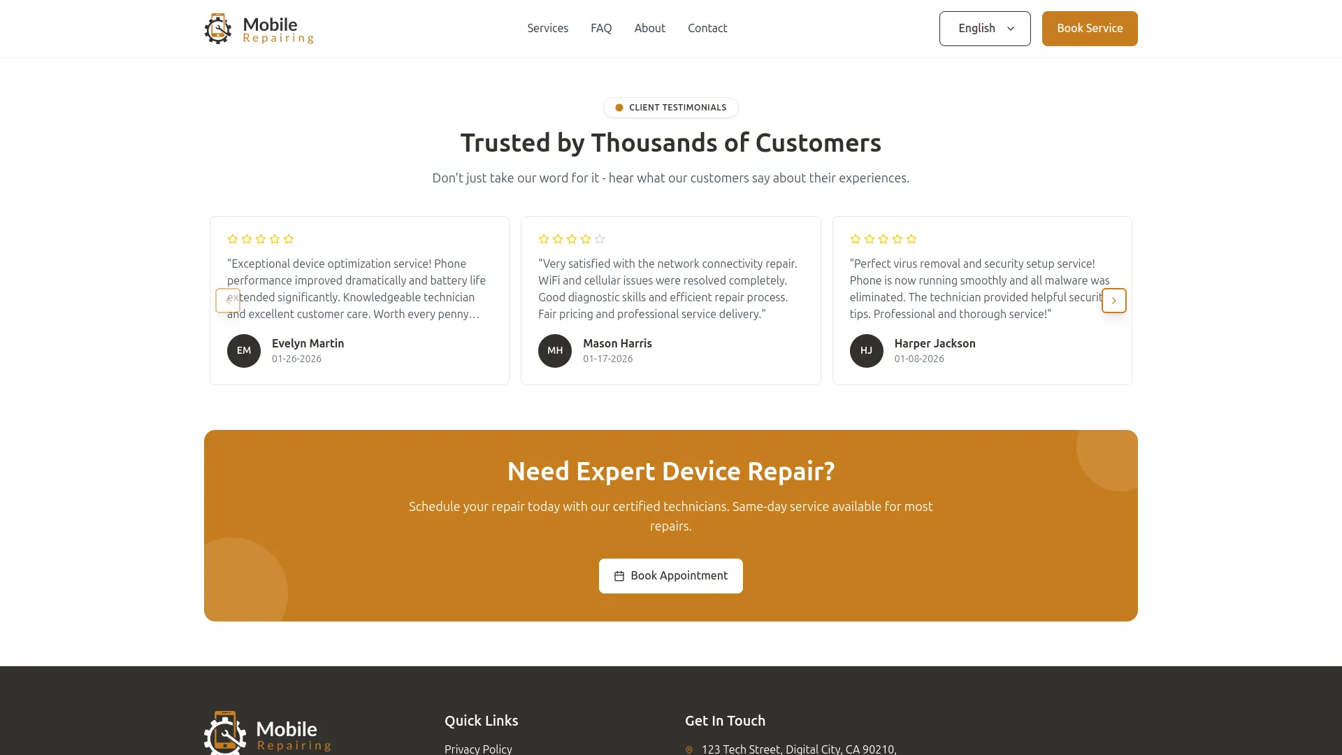 mobile service management