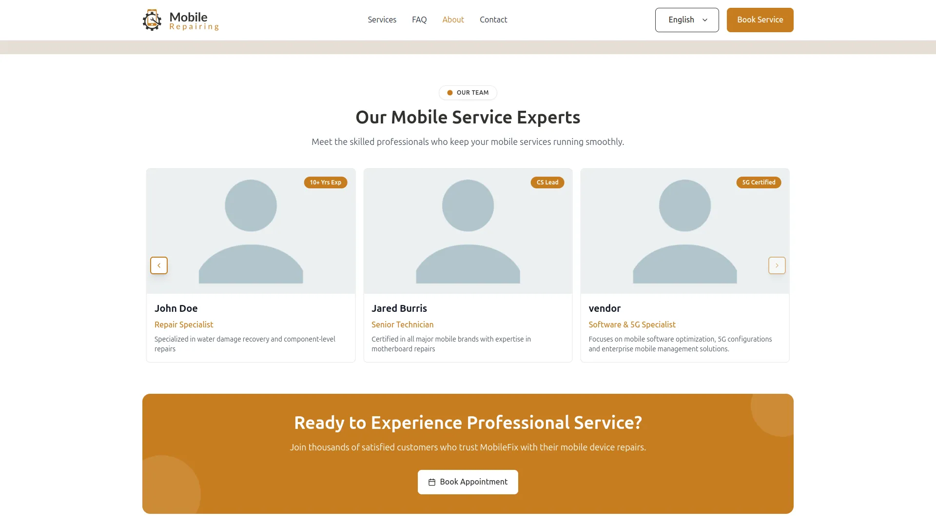 mobile service management