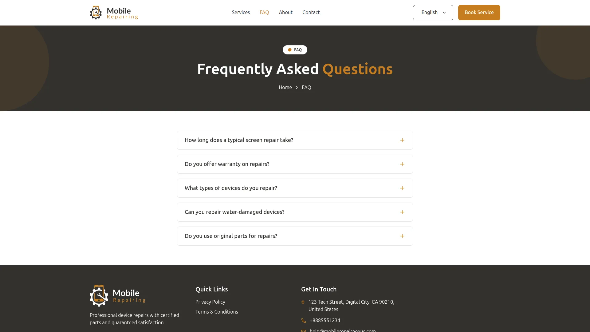 mobile service management