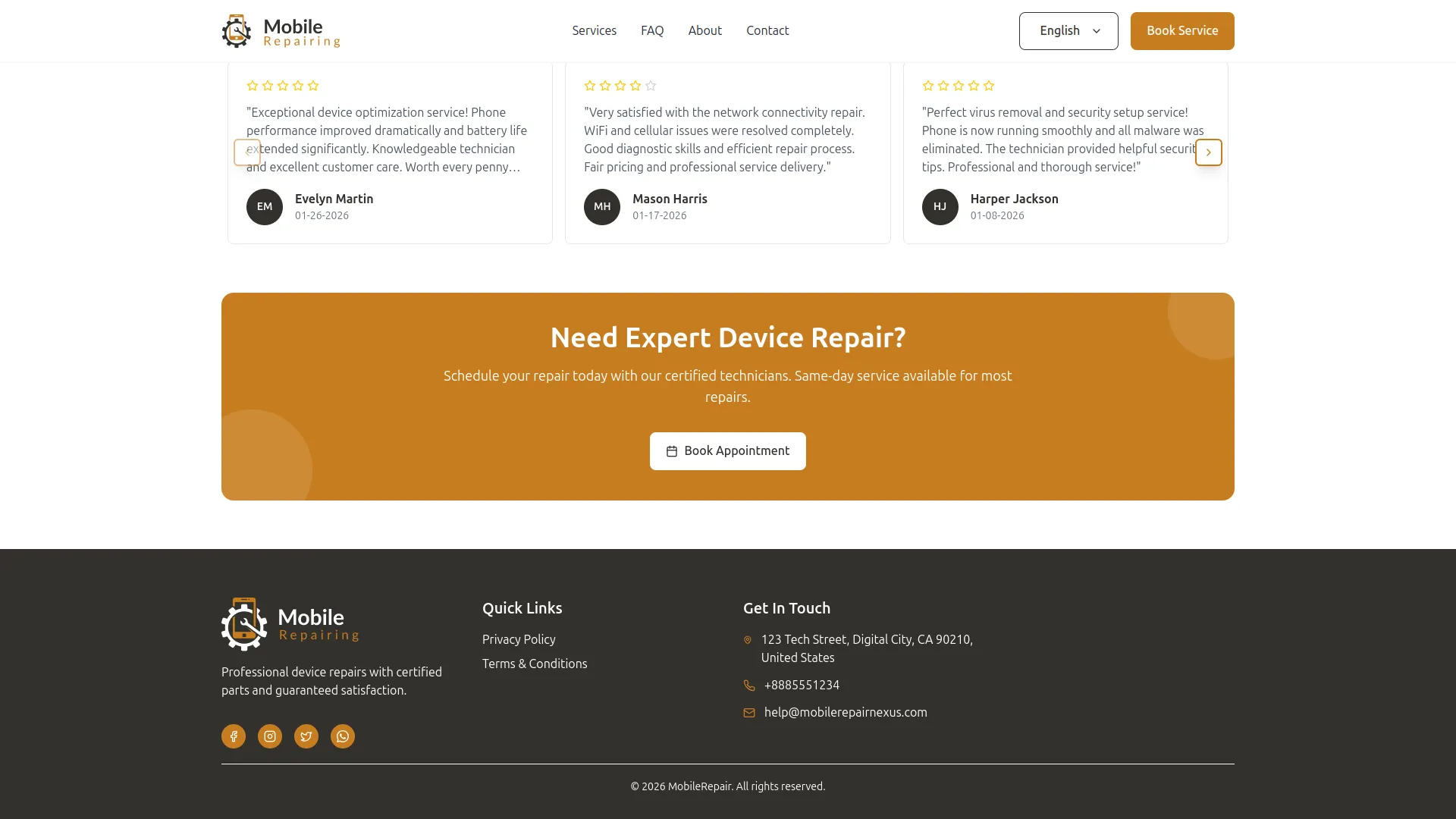 mobile service management