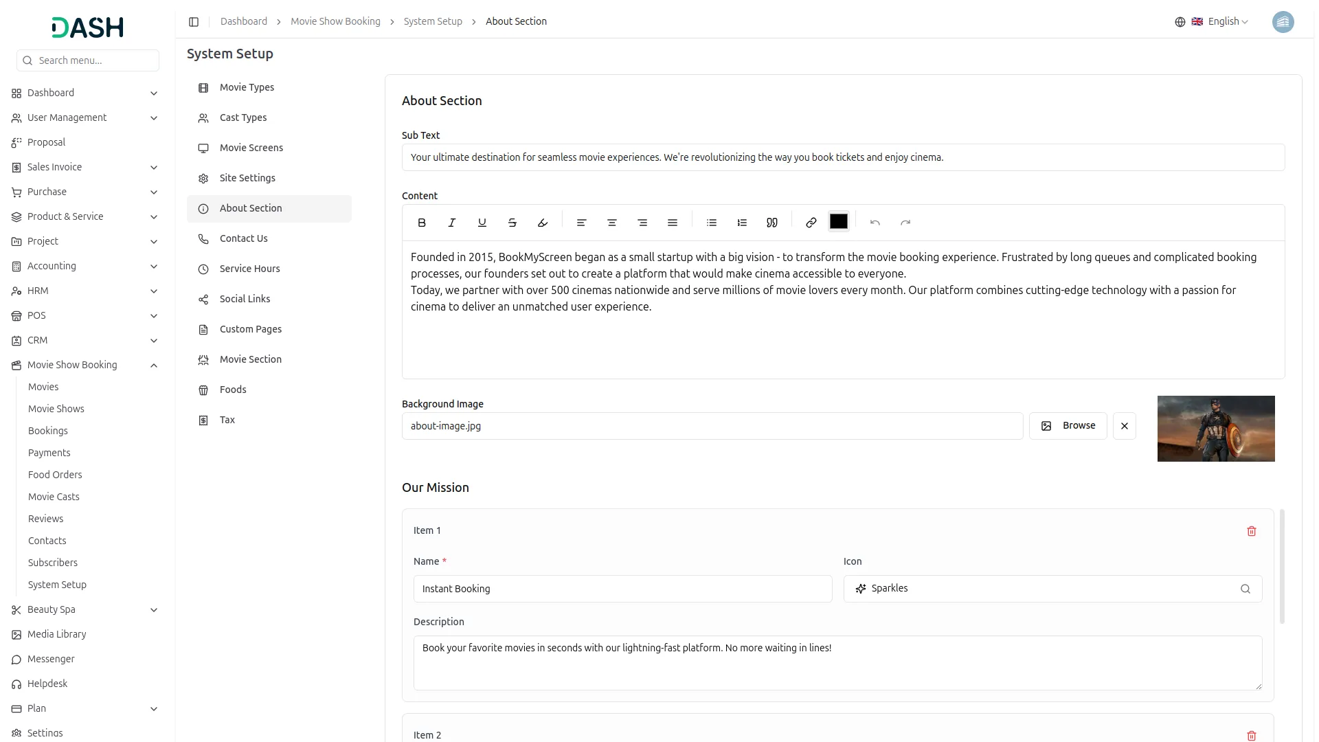 movie show booking system