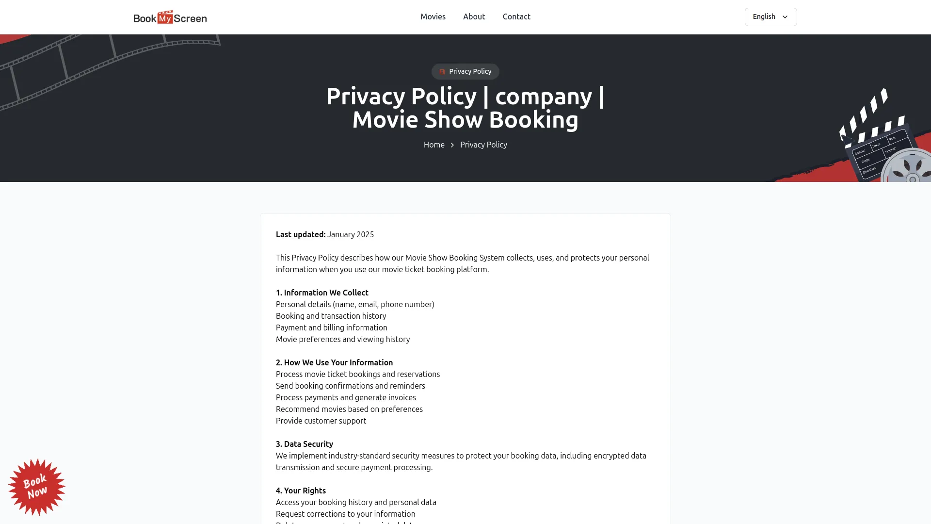 movie show booking system