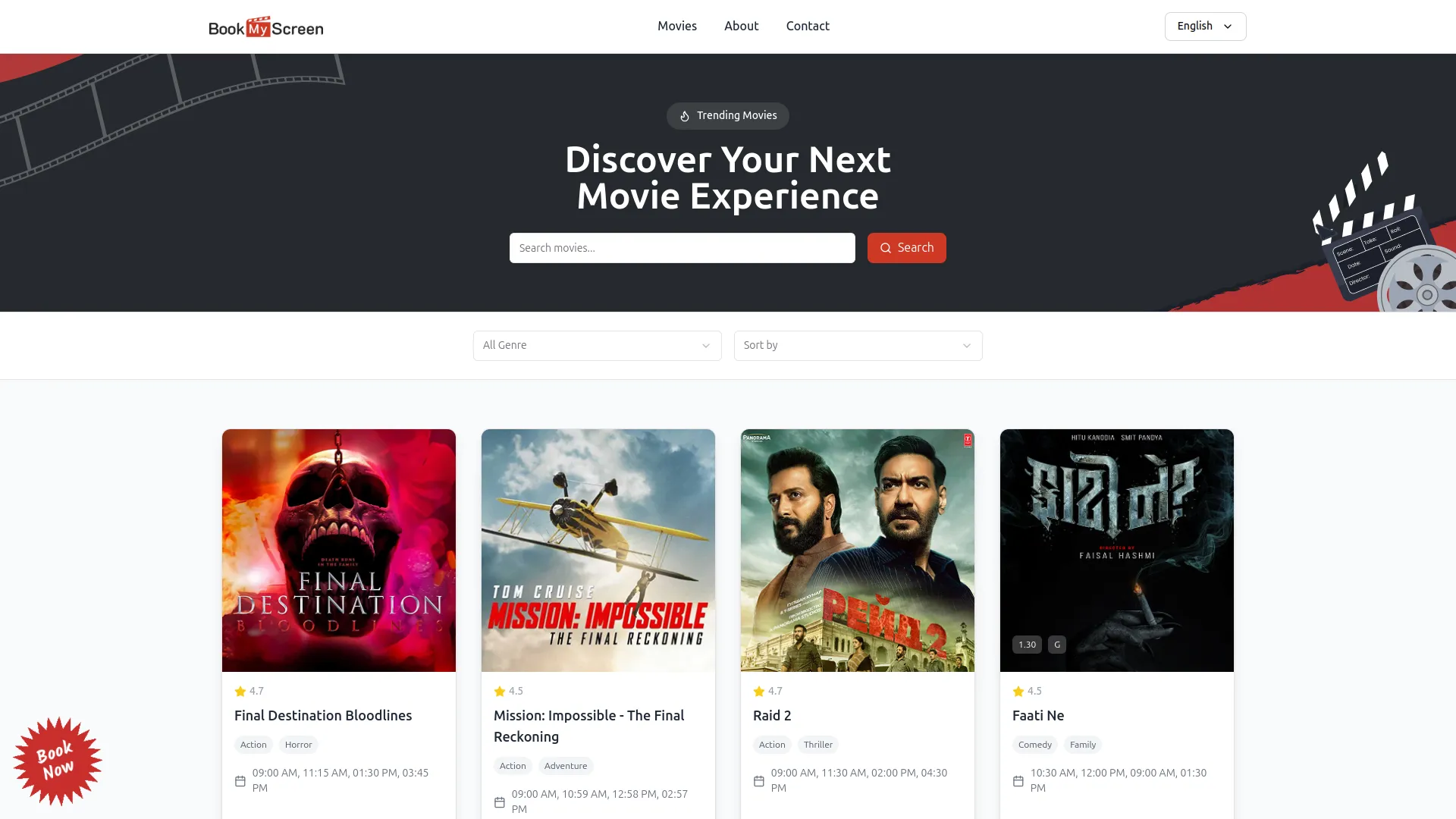 movie show booking system