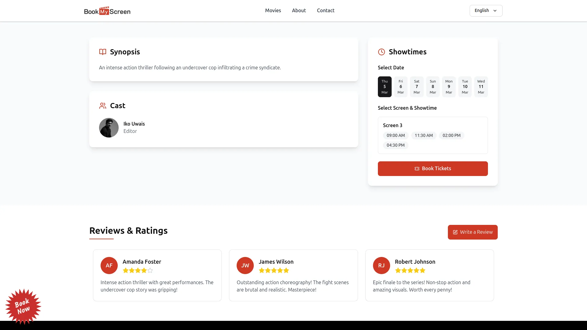 movie show booking system
