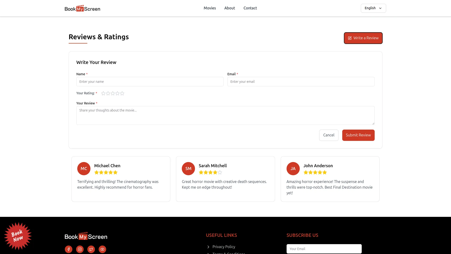movie show booking system