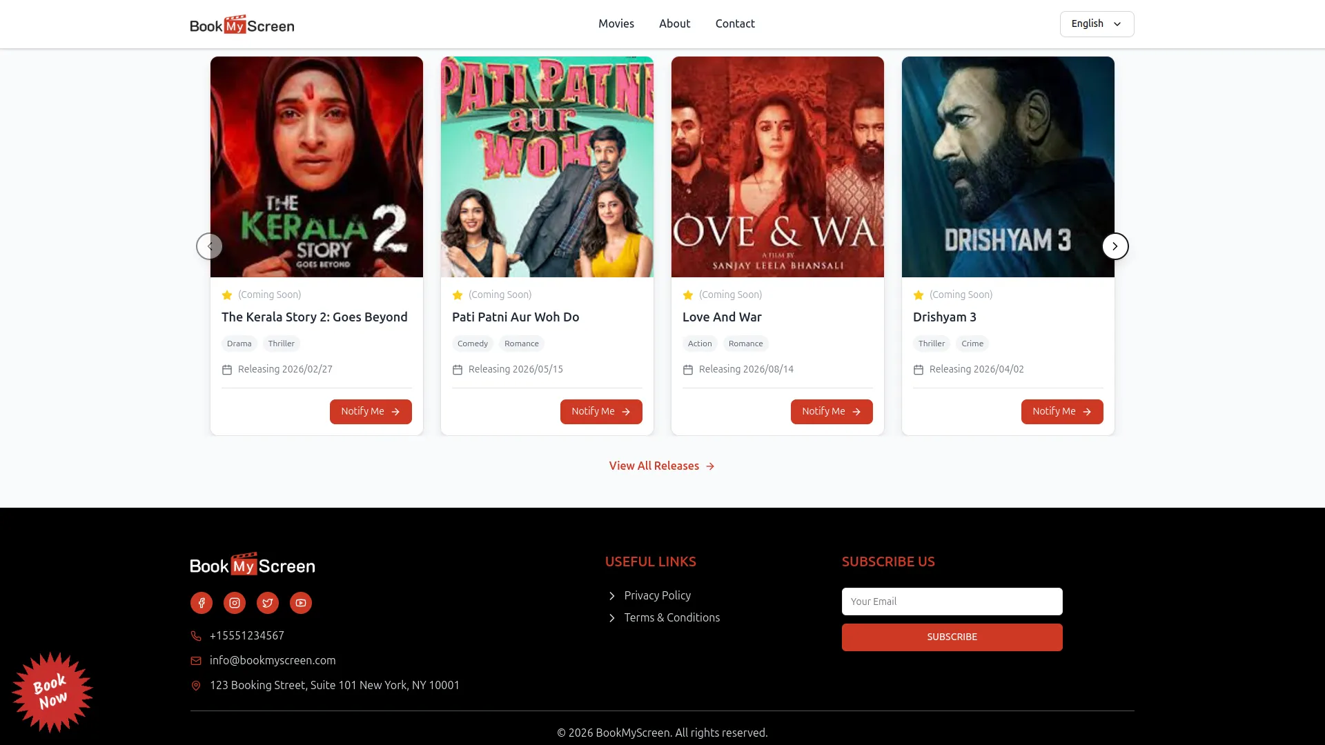 movie show booking system