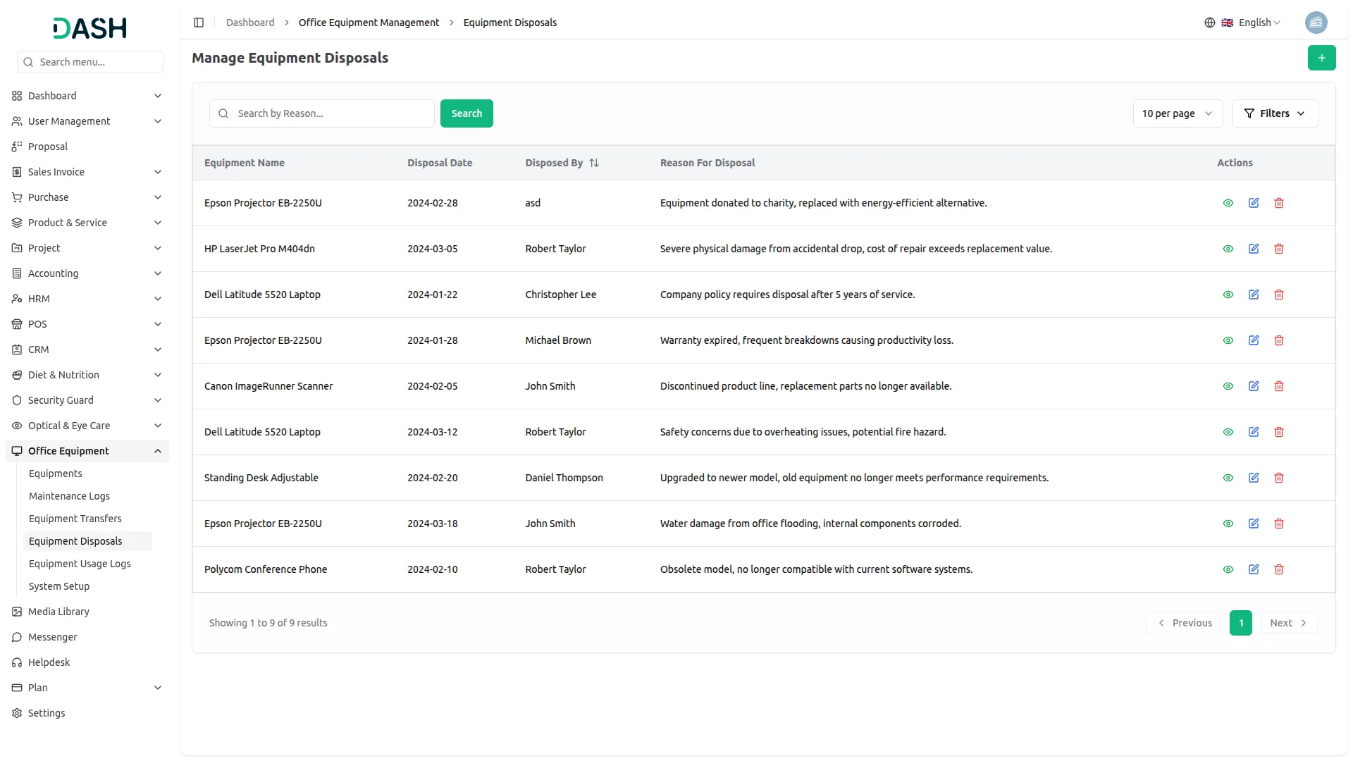 office equipment management