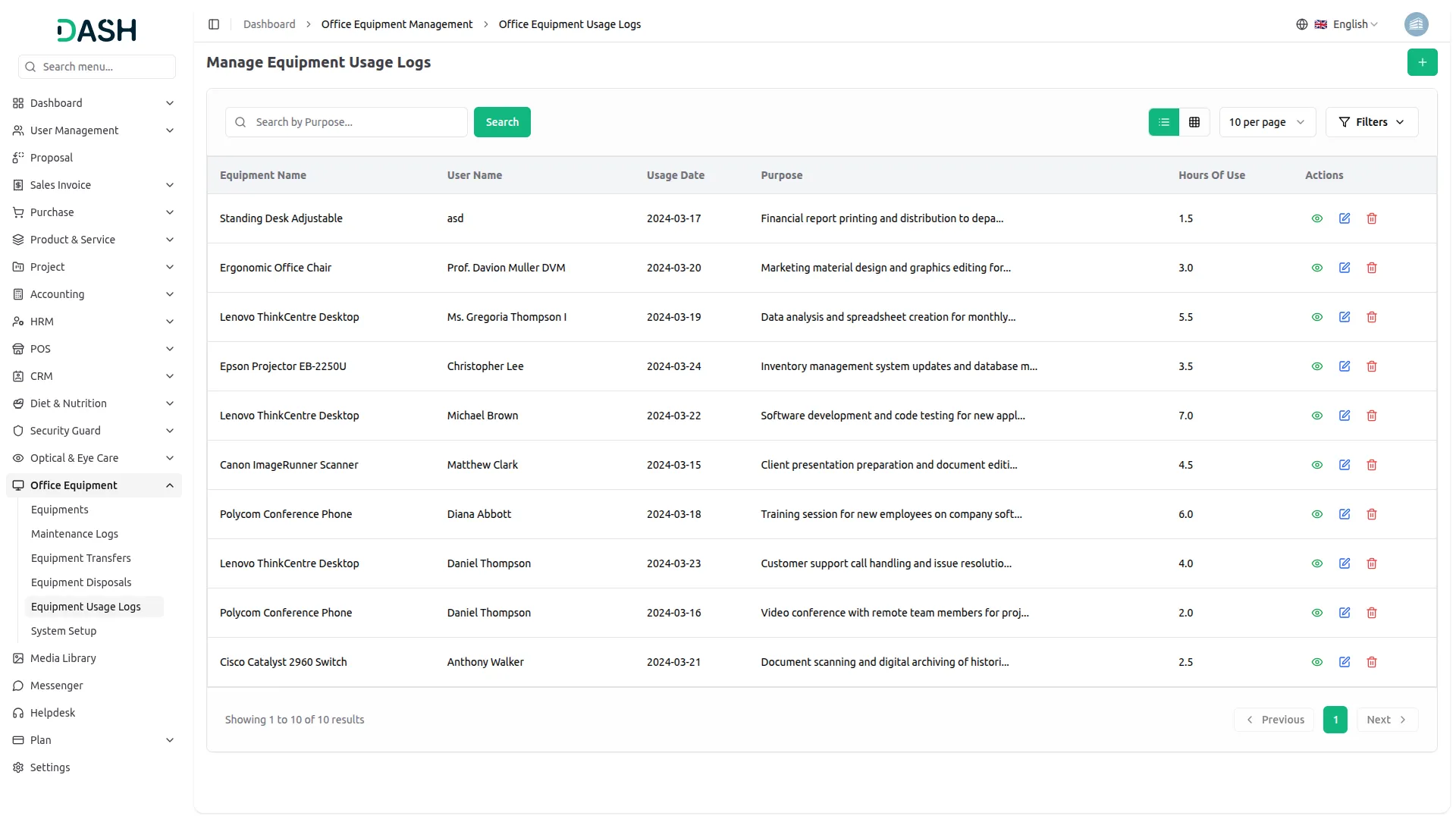office equipment management