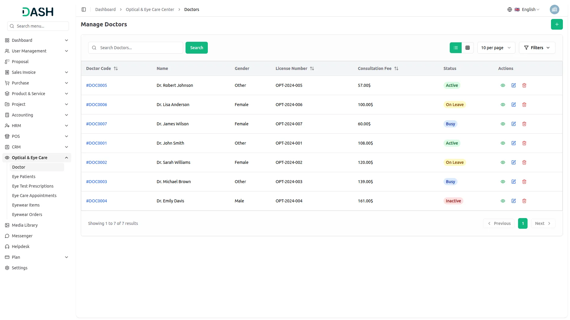optical eyecare center