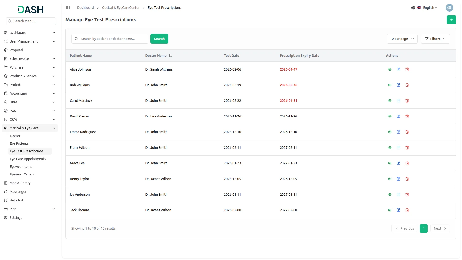 optical eyecare center