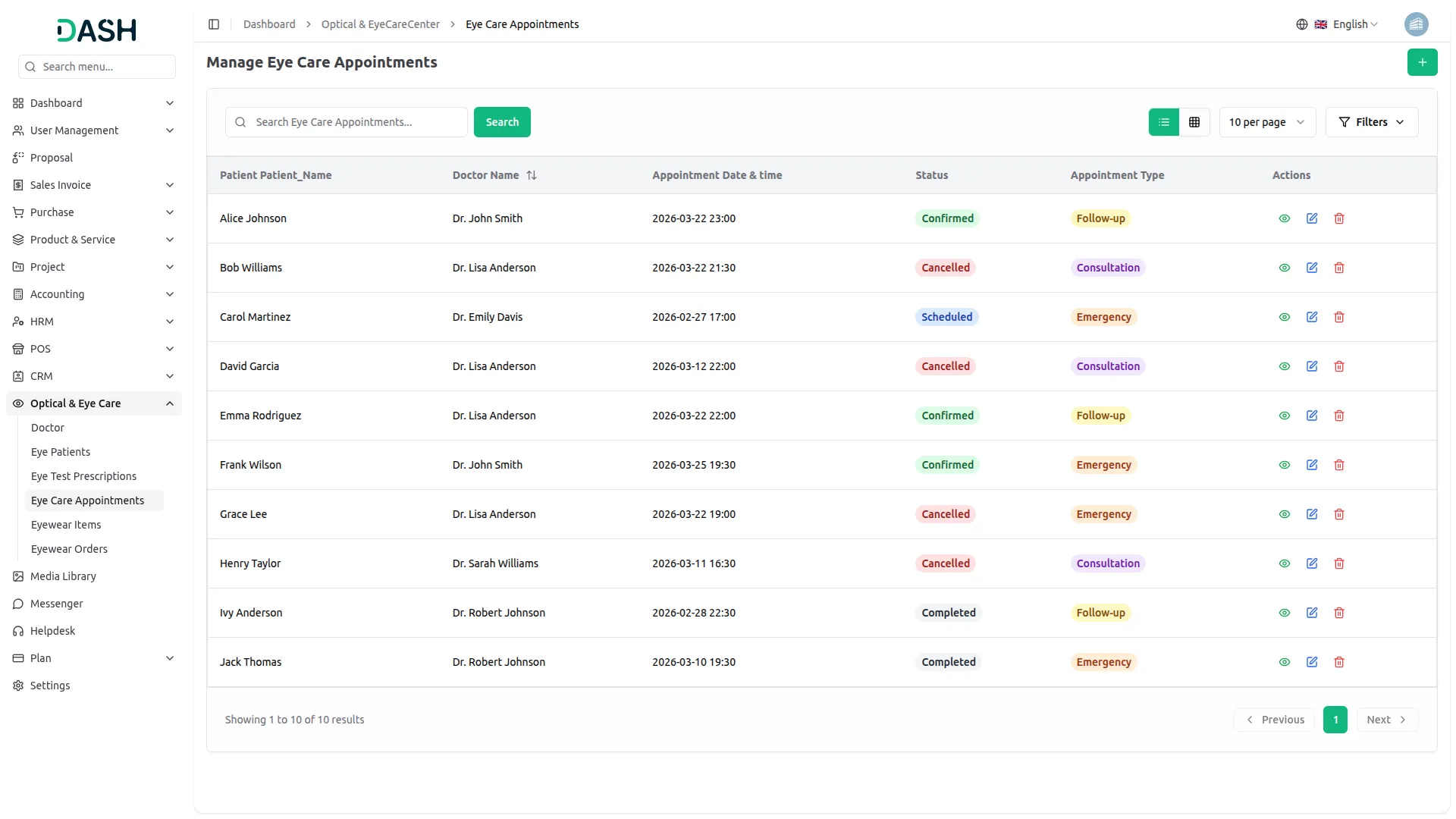optical eyecare center