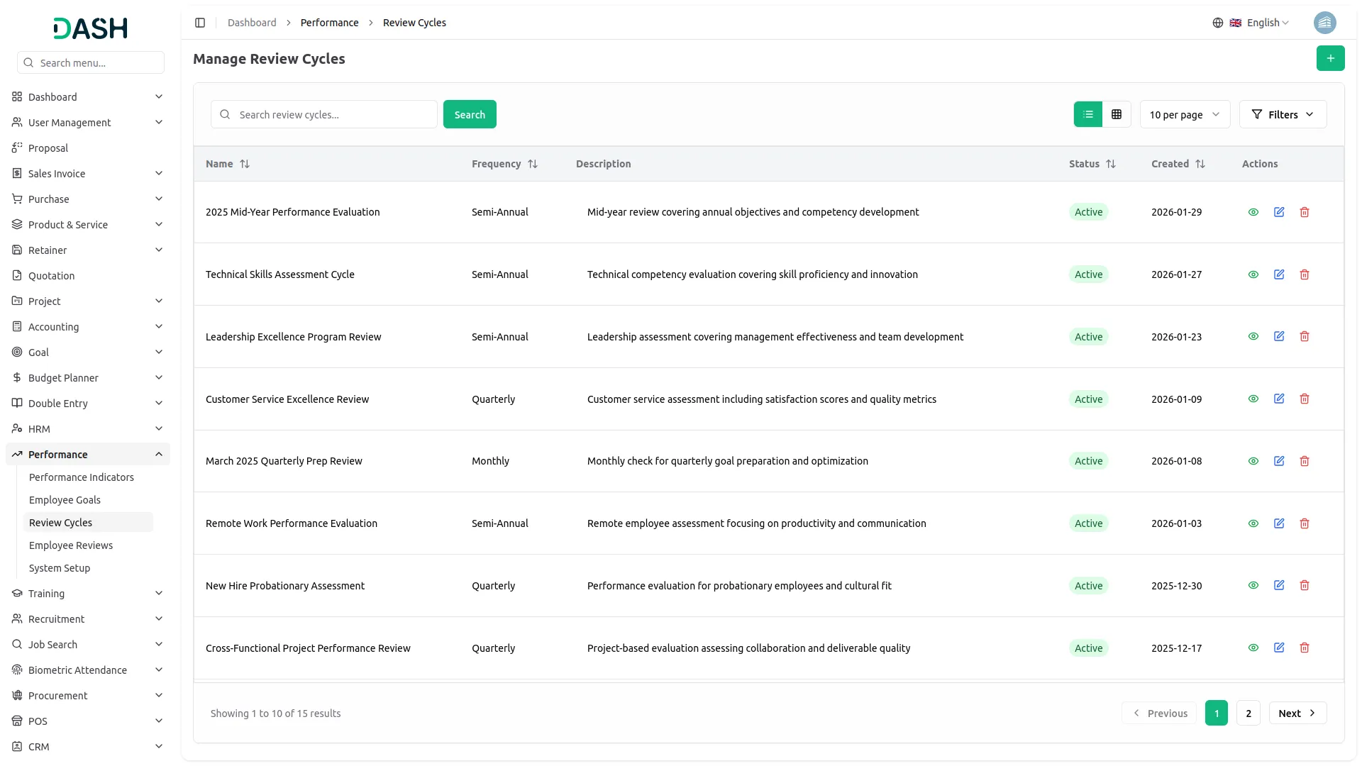 performance dash saas