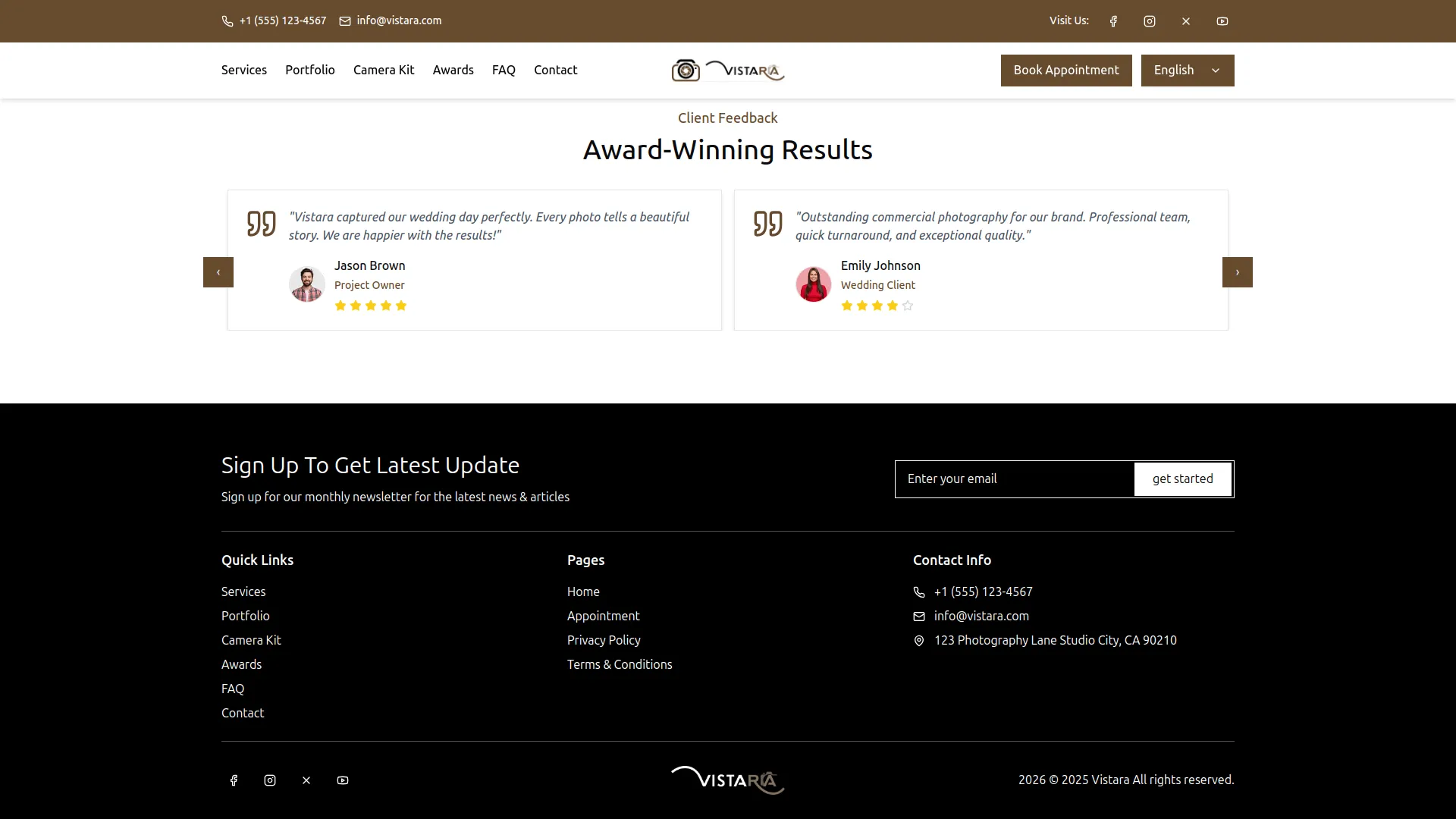footer section frontend