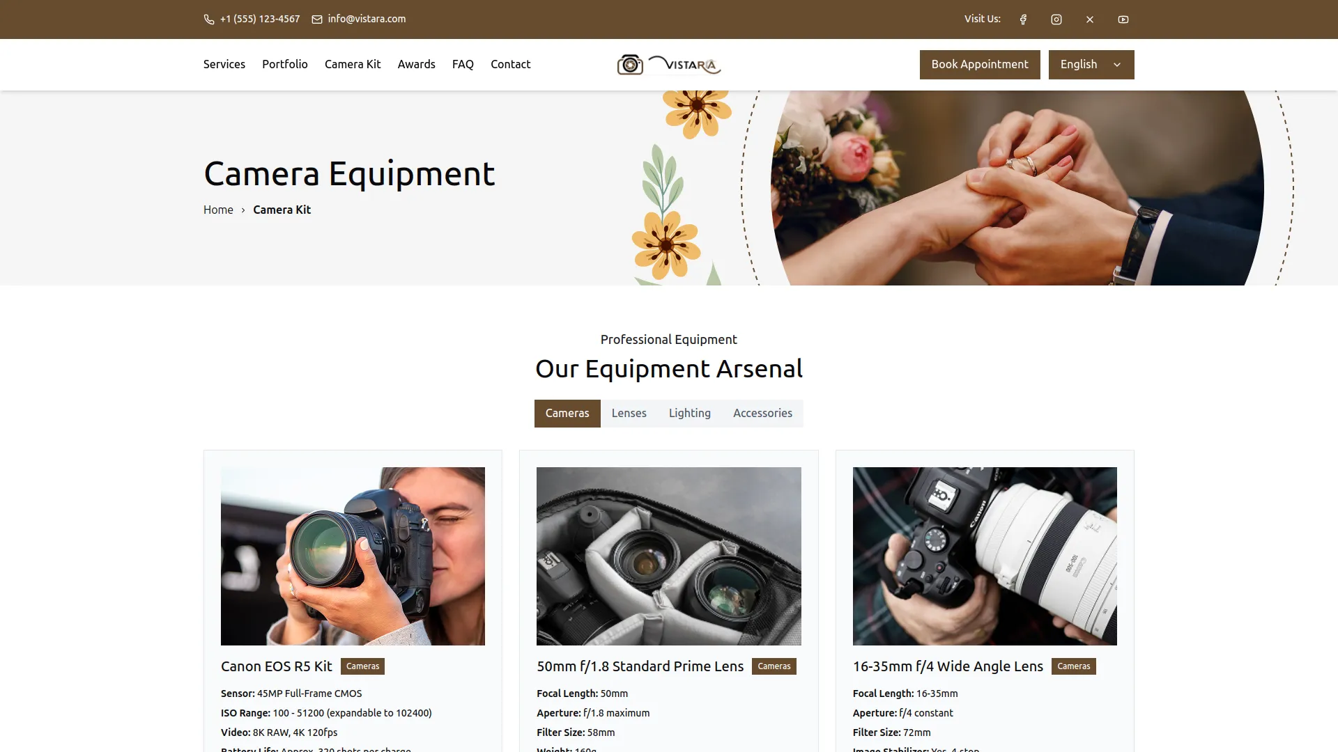 camera kits frontend