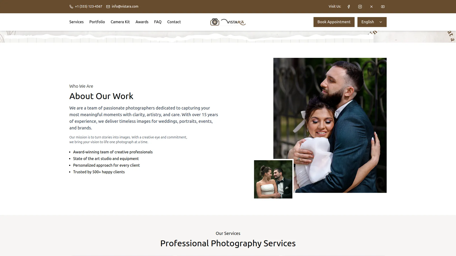 about section frontend