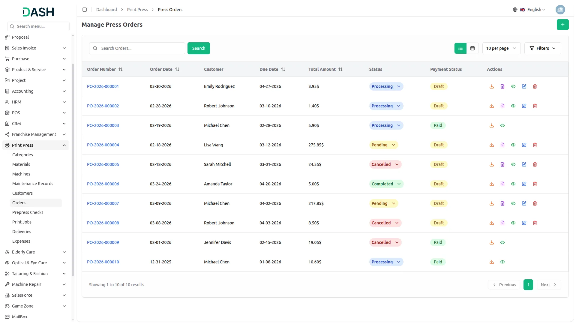 printpress management