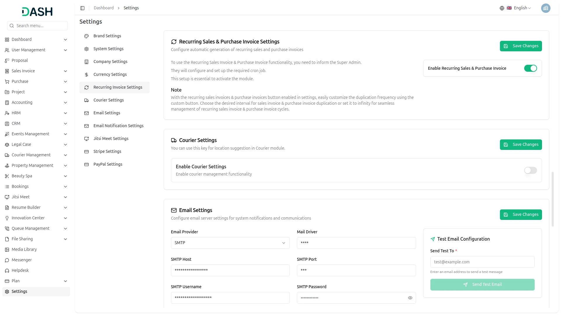 recurring invoice bills