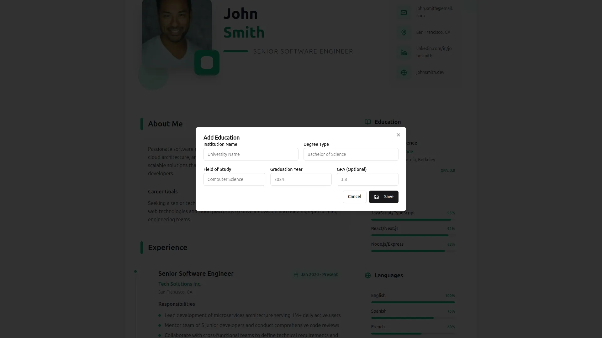 resume builder