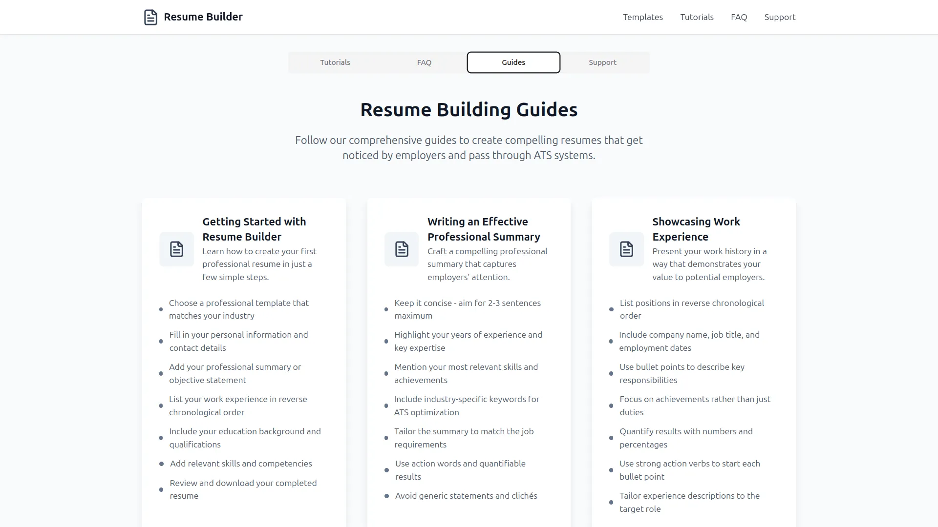 resume builder