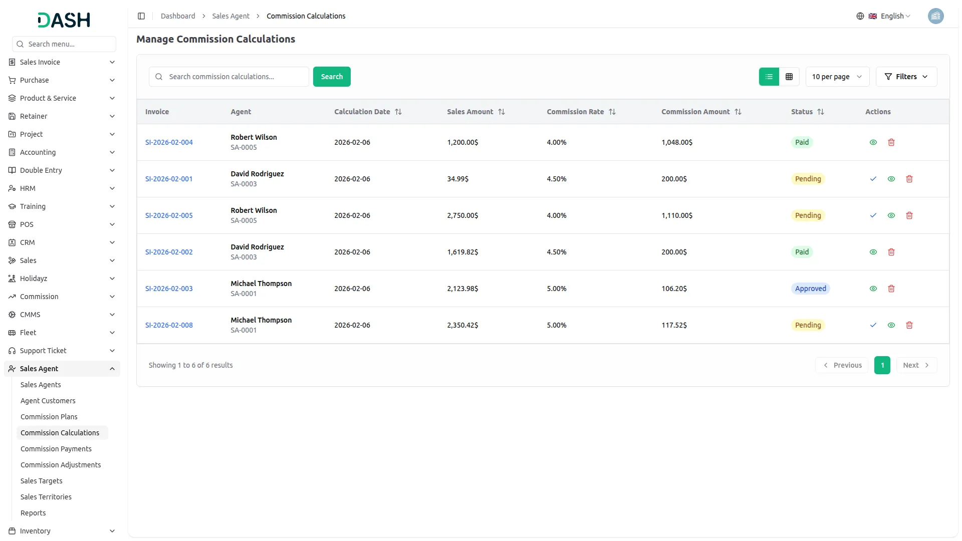 support ticket dash saas