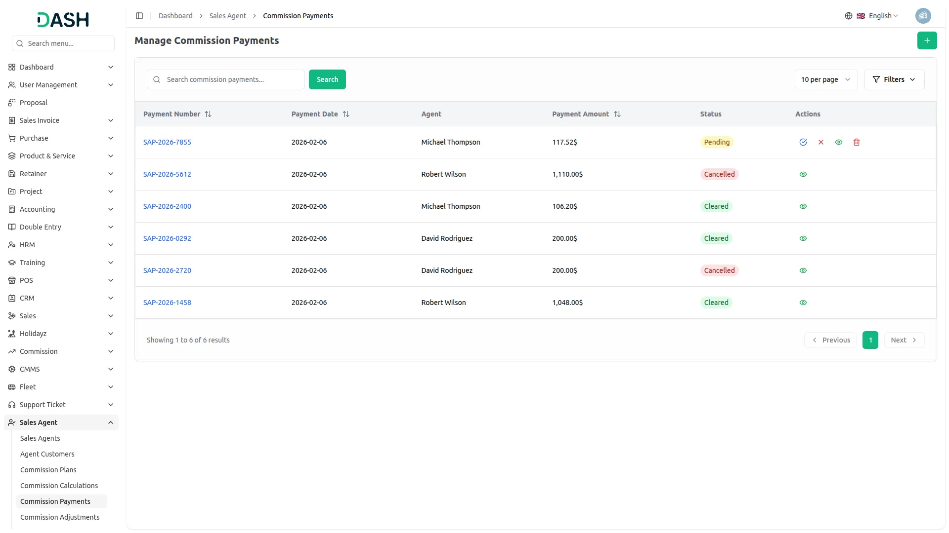 support ticket dash saas