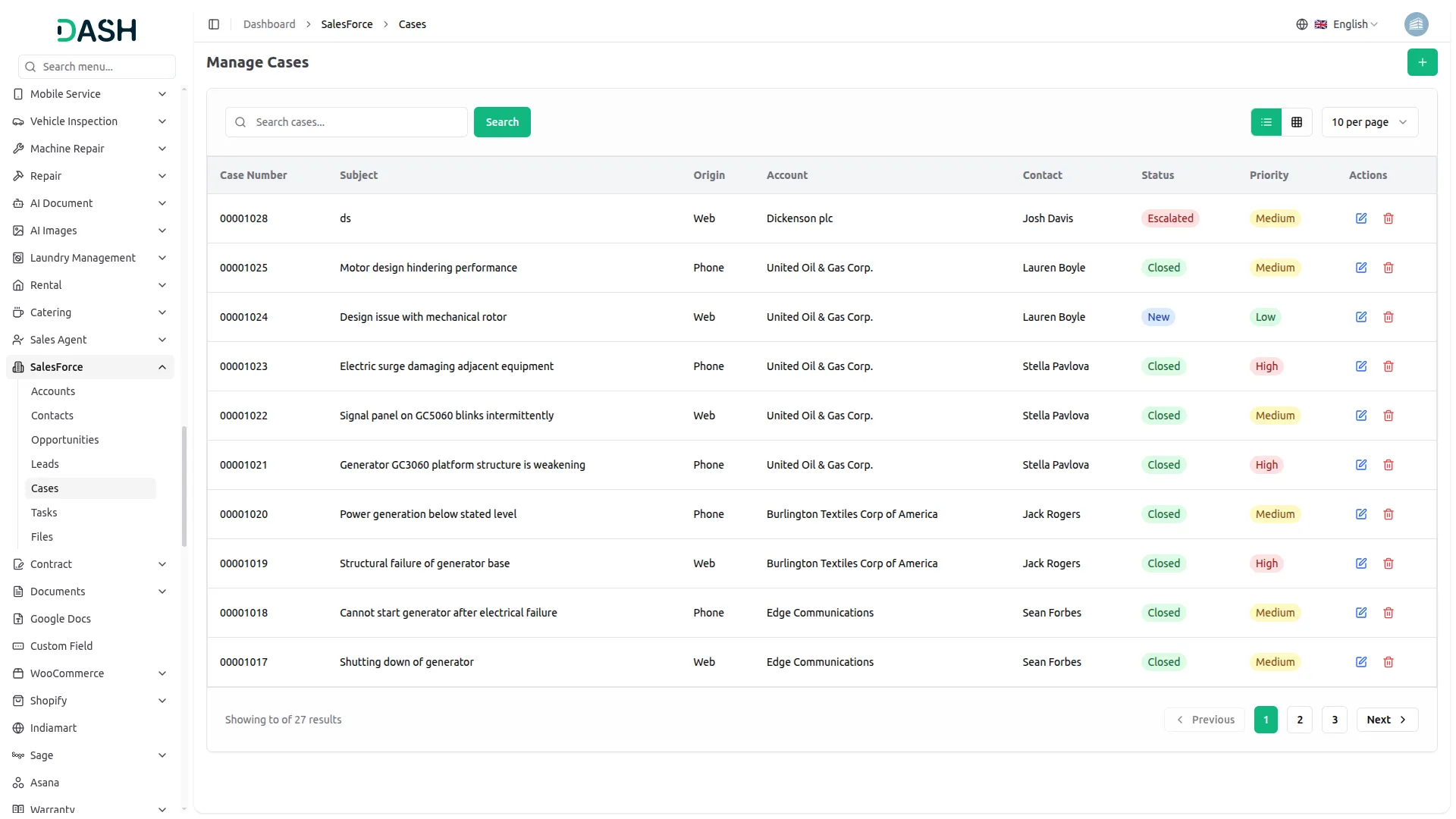 managing cases