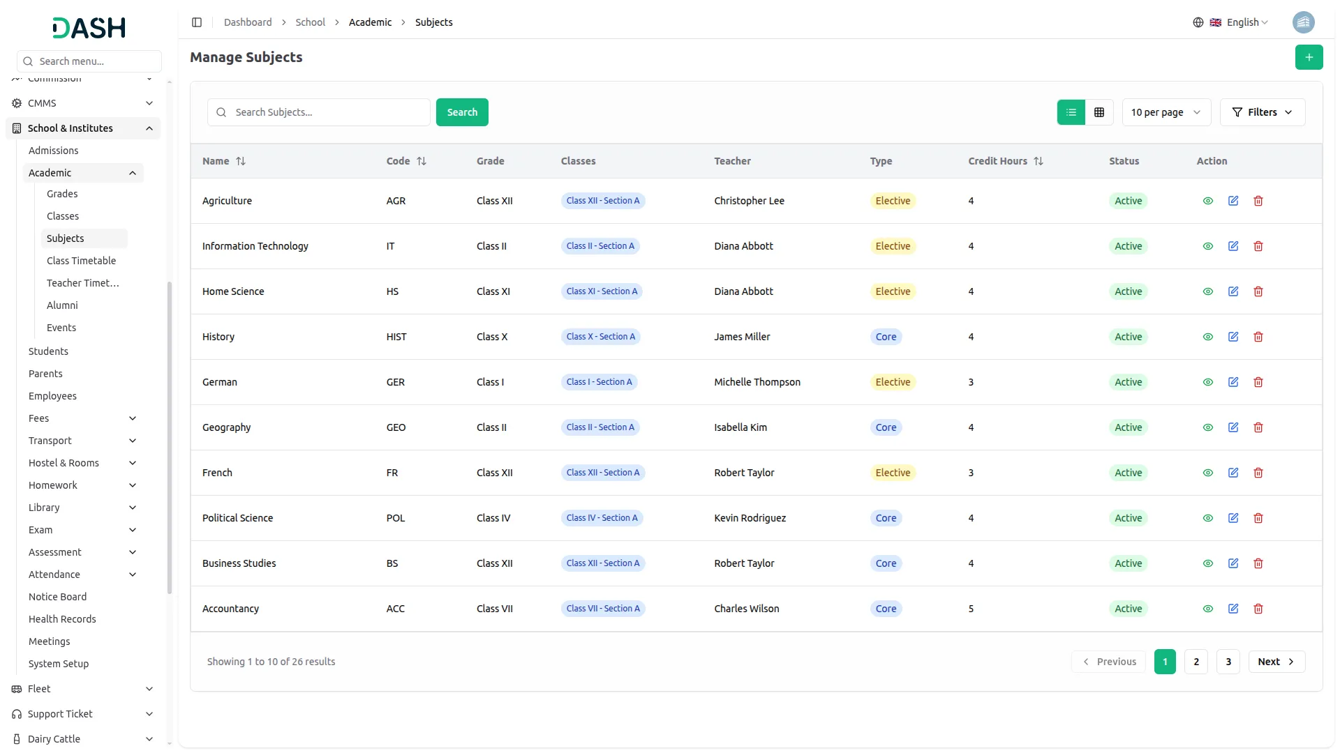 school institute management