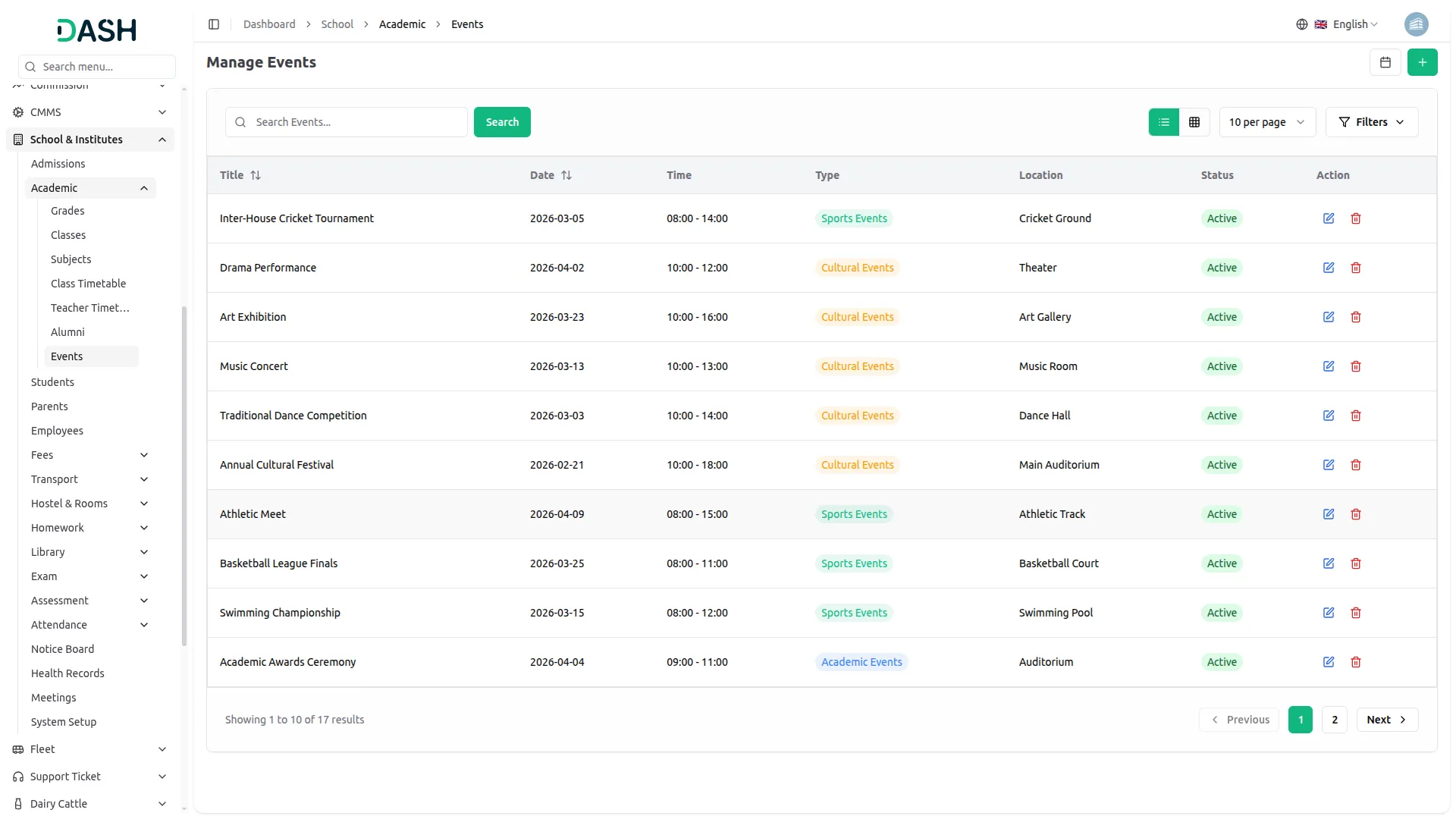 school institute management