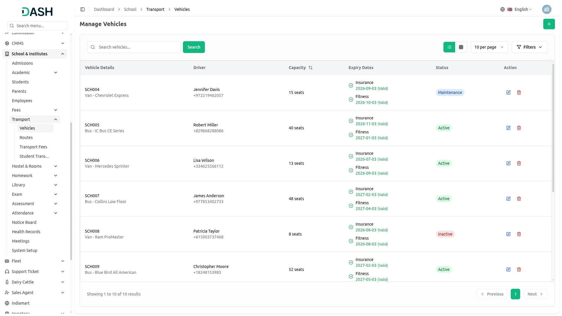 school institute management