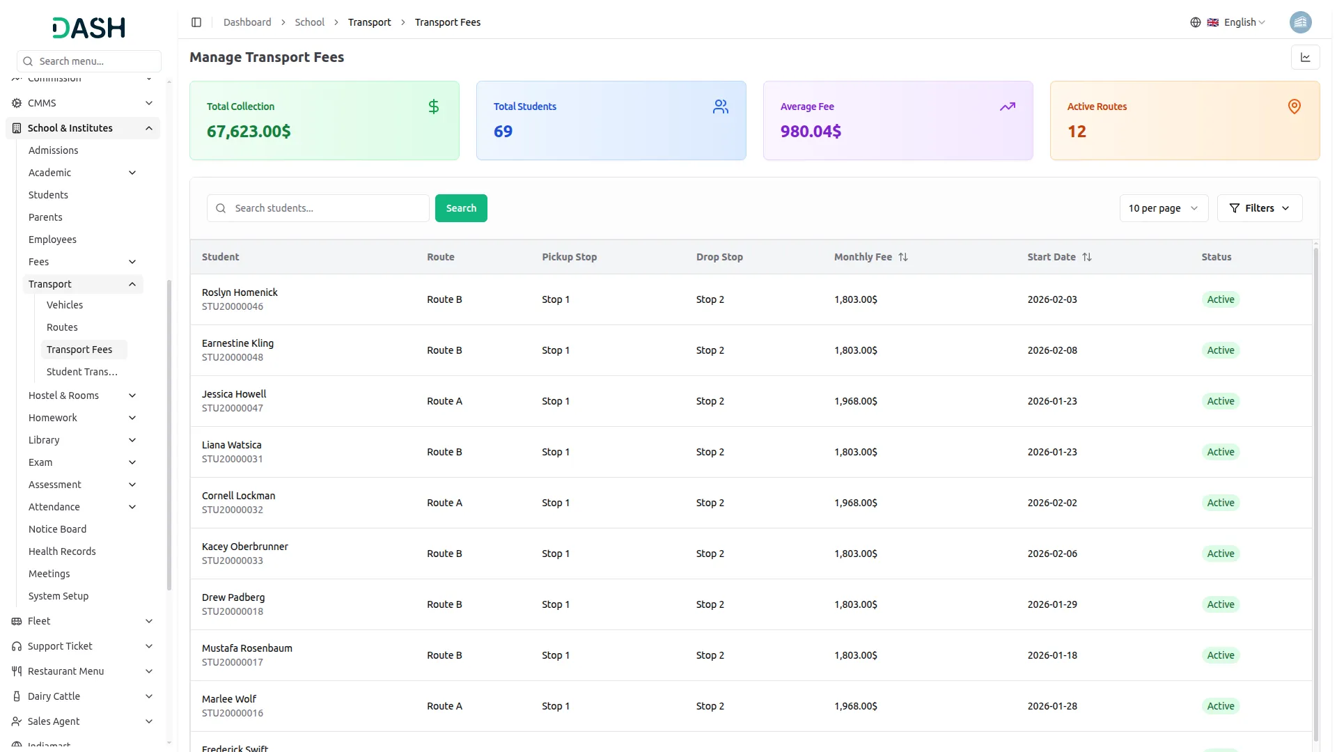 school institute management