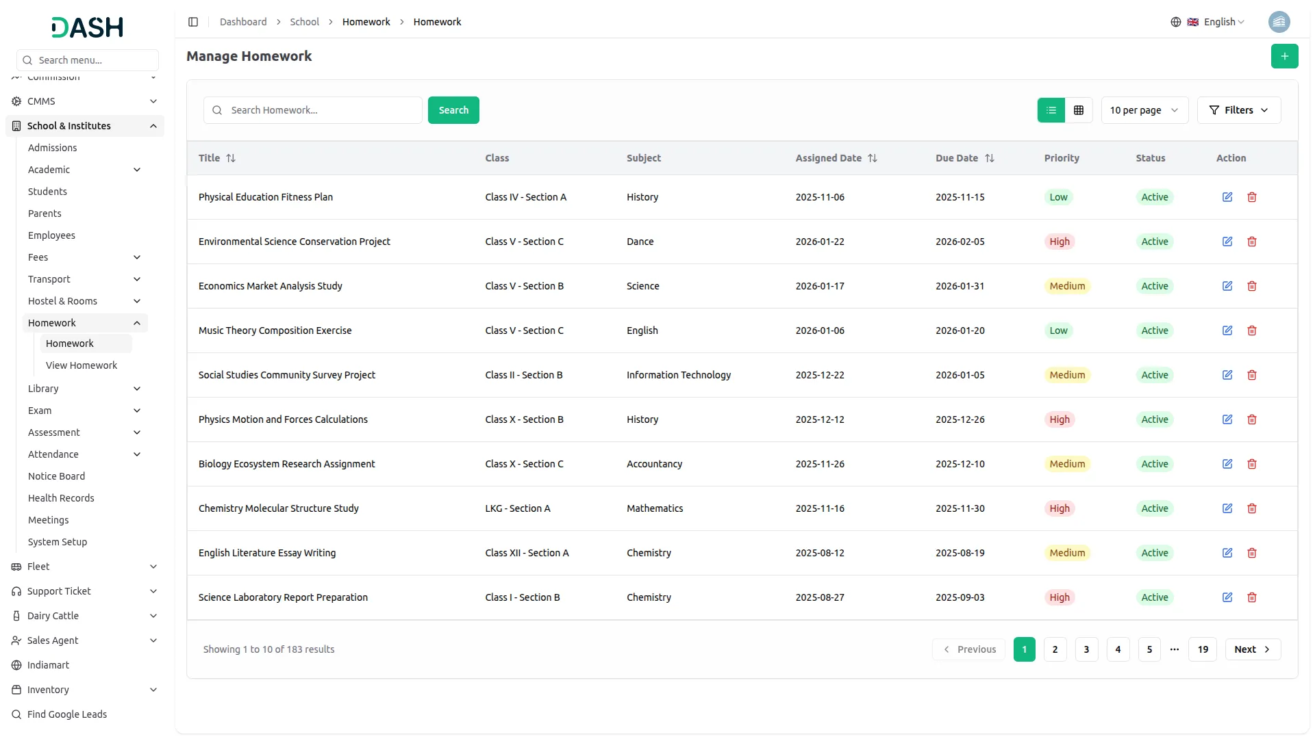 school institute management