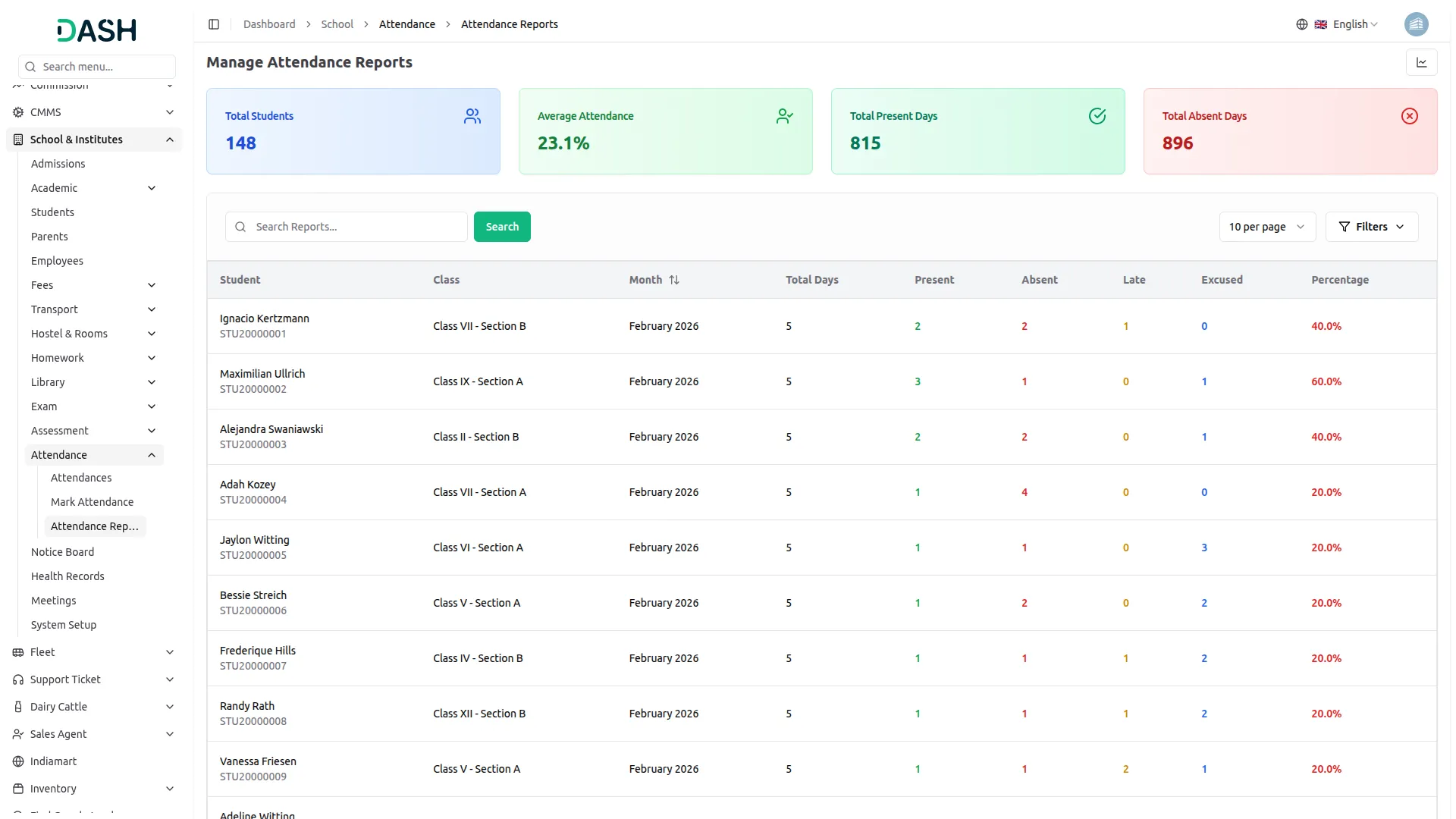 school institute management