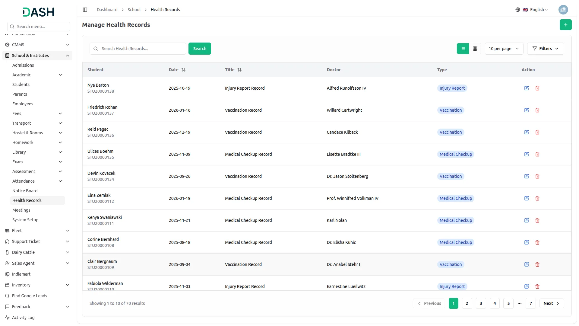school institute management