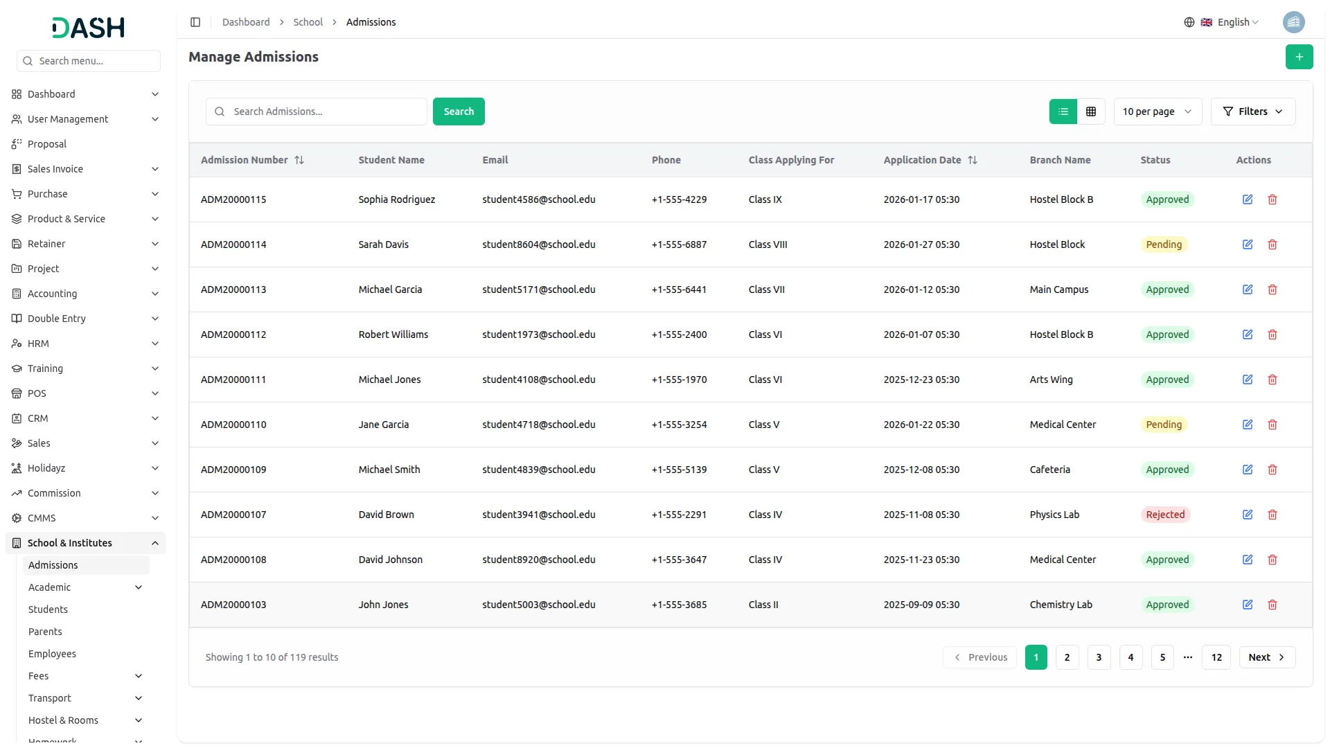 school institute management