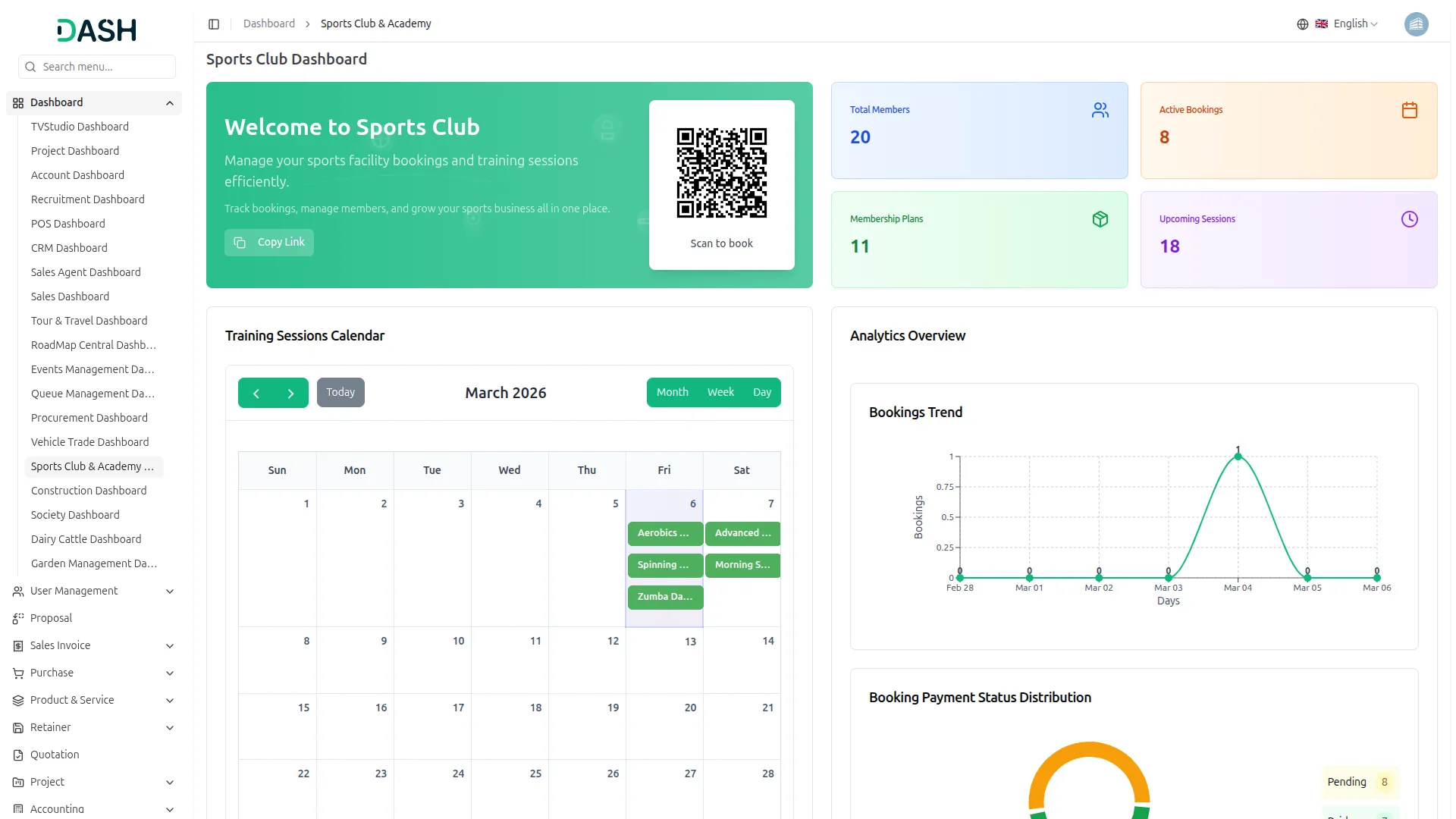 sports club management