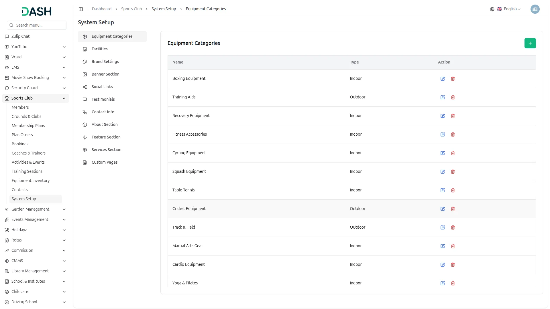 sports club management