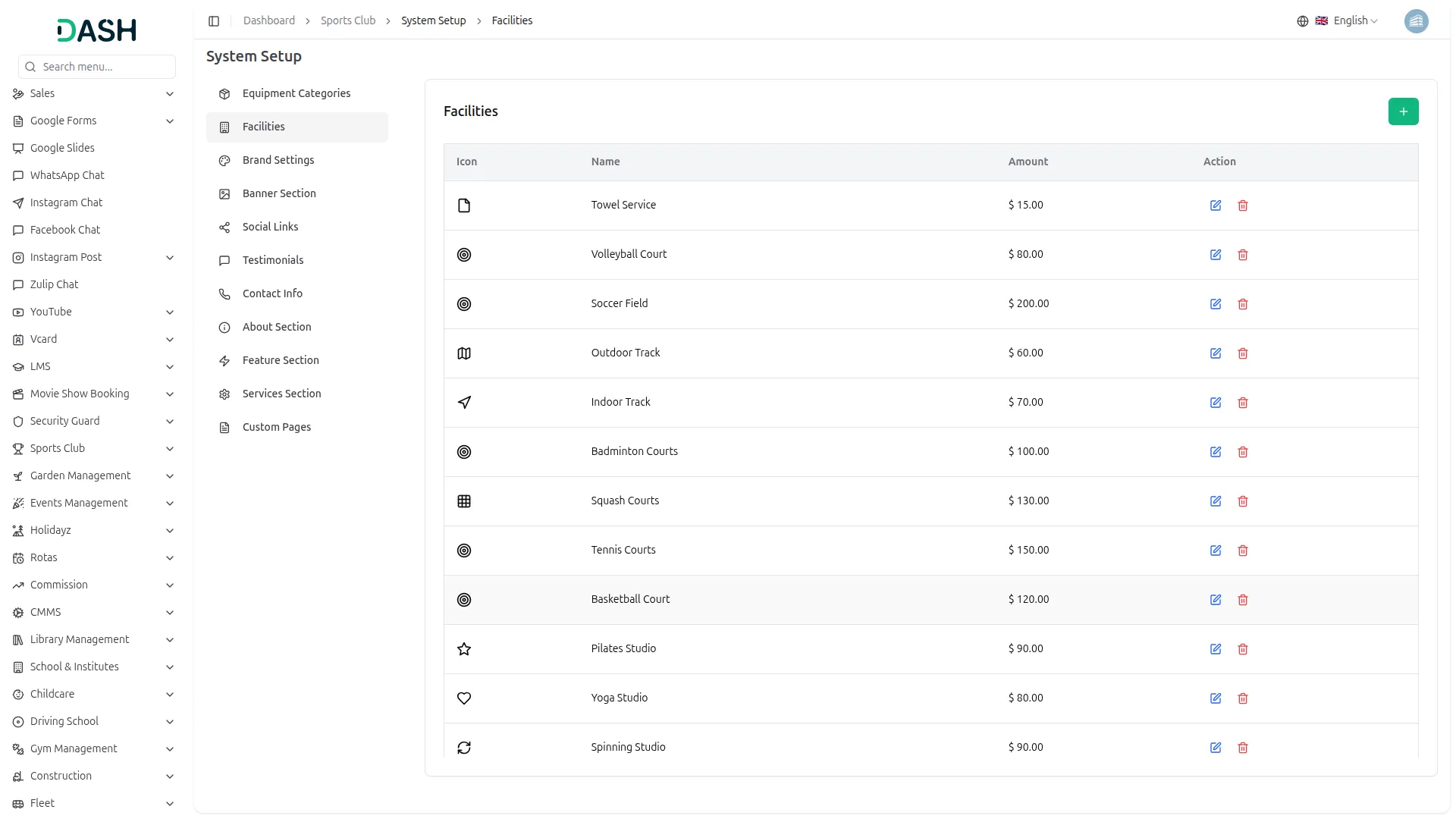 sports club management