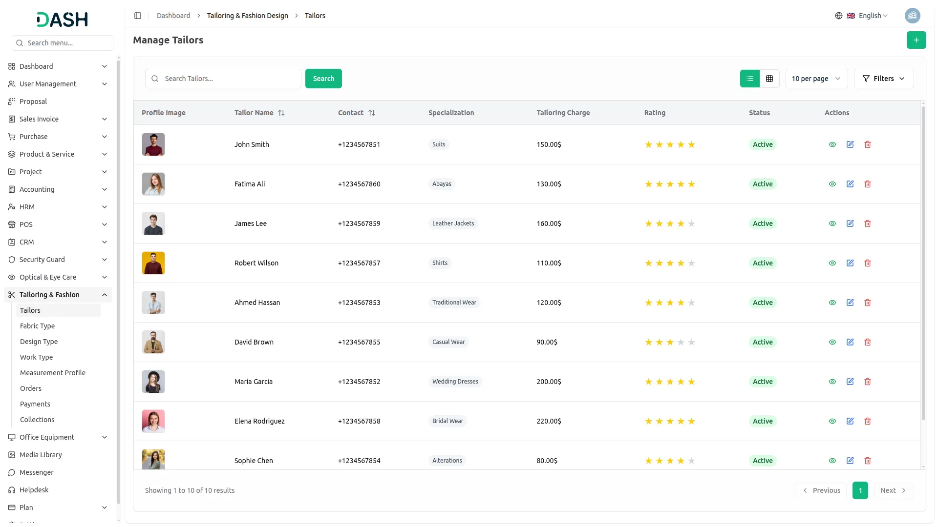 tailoring and fashion design