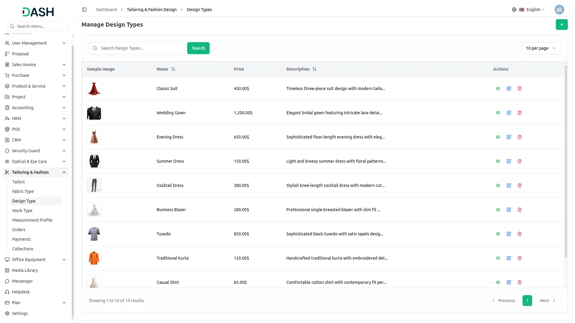 tailoring and fashion design