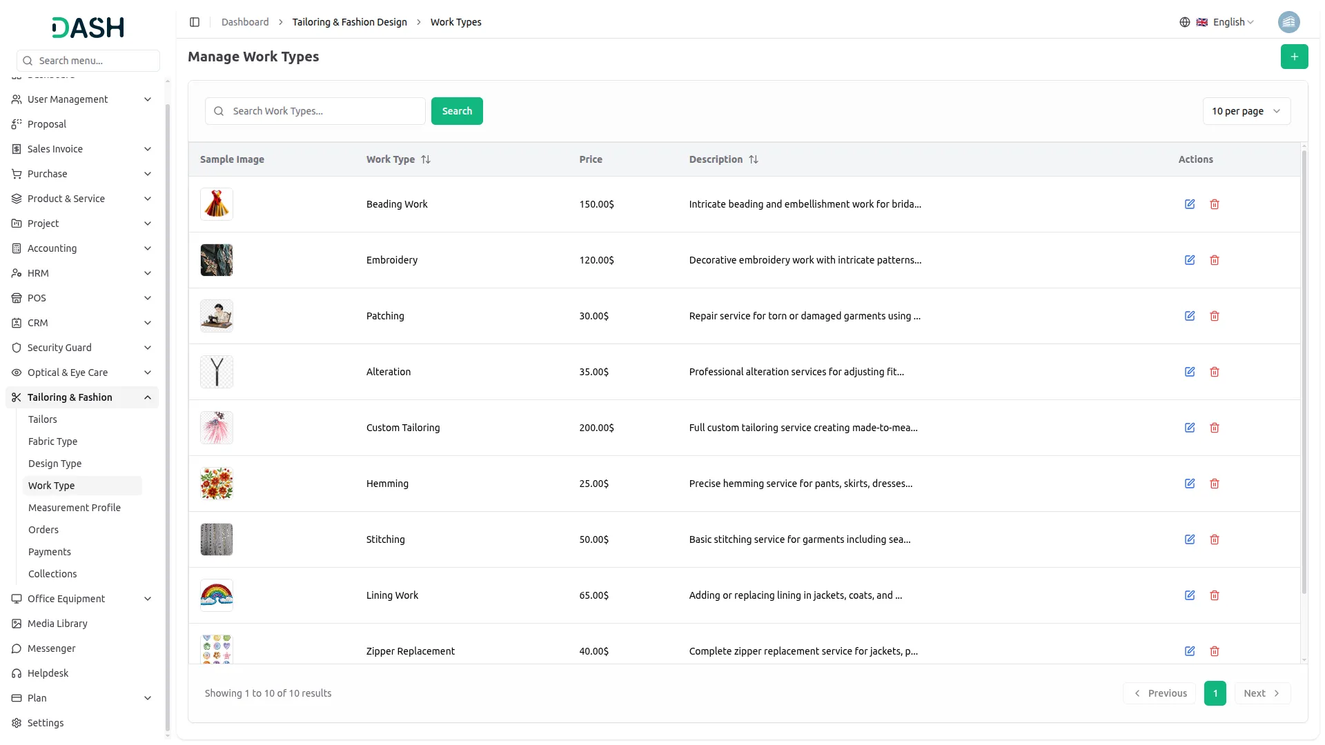 tailoring and fashion design