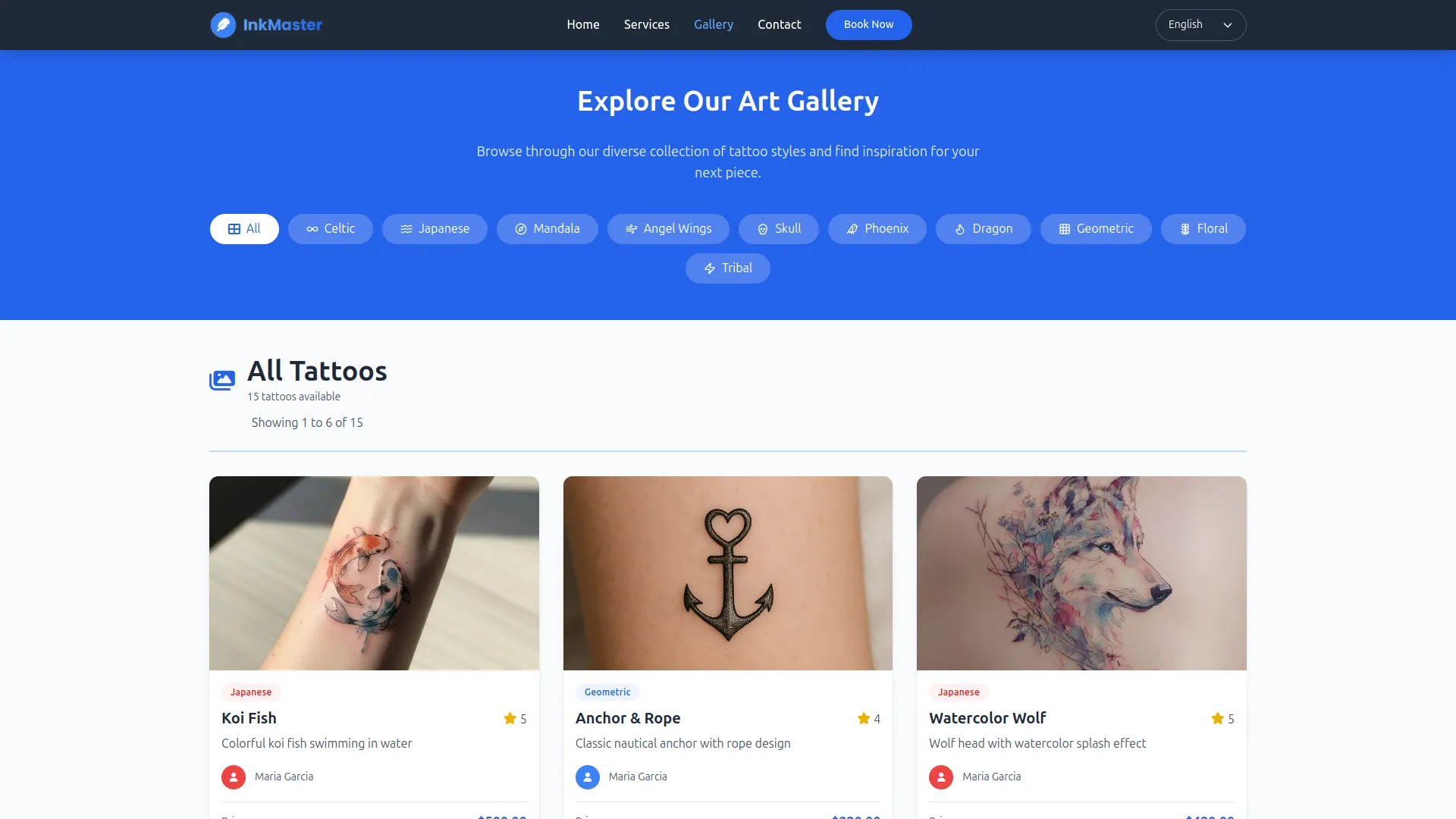 tattoo studio management dash