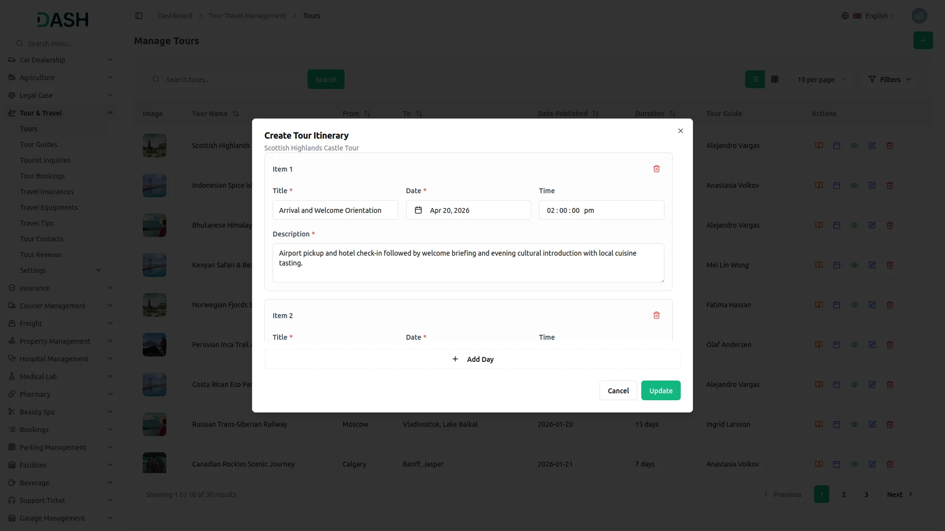 tour and travel management