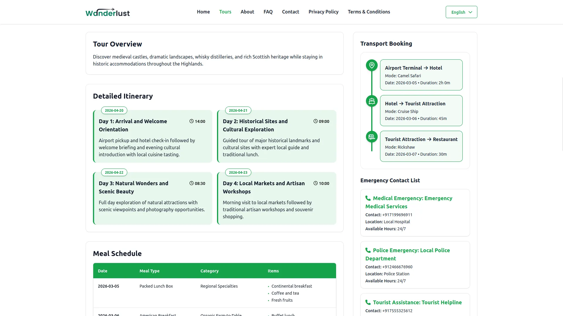 tour and travel management