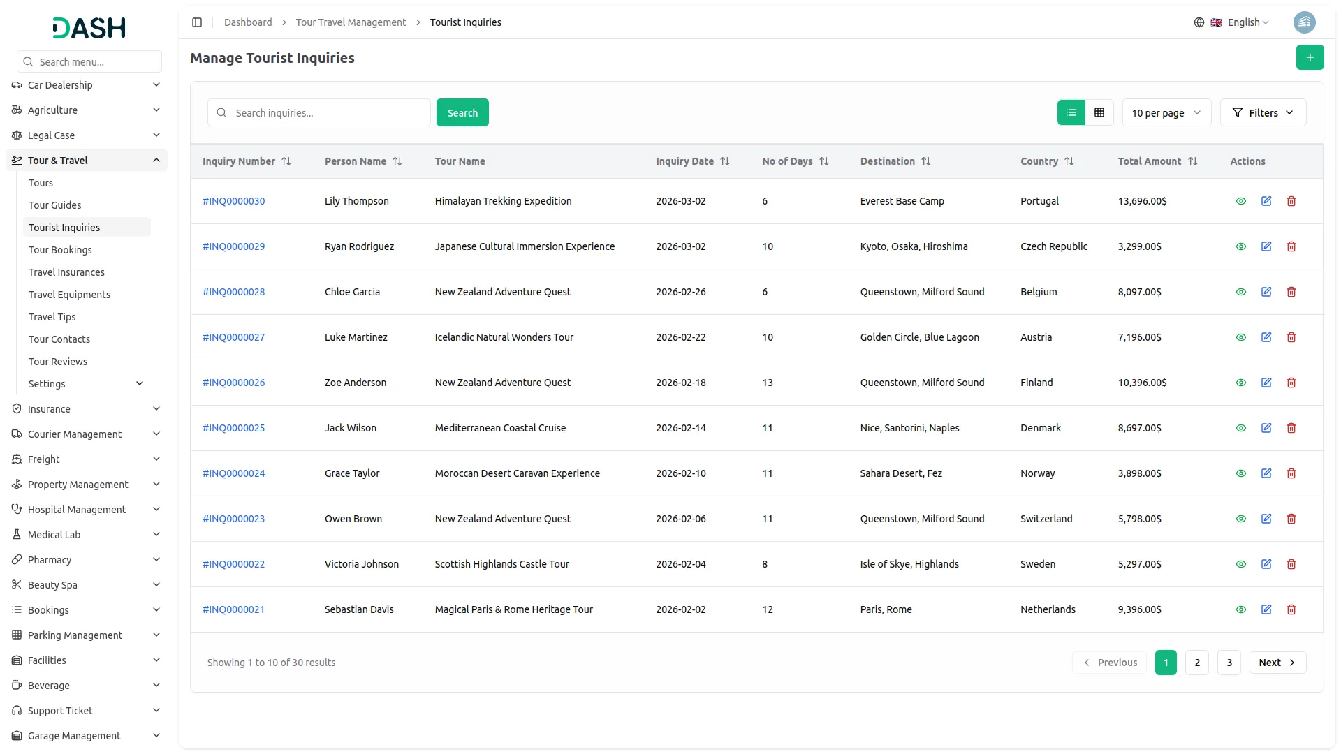 tour and travel management