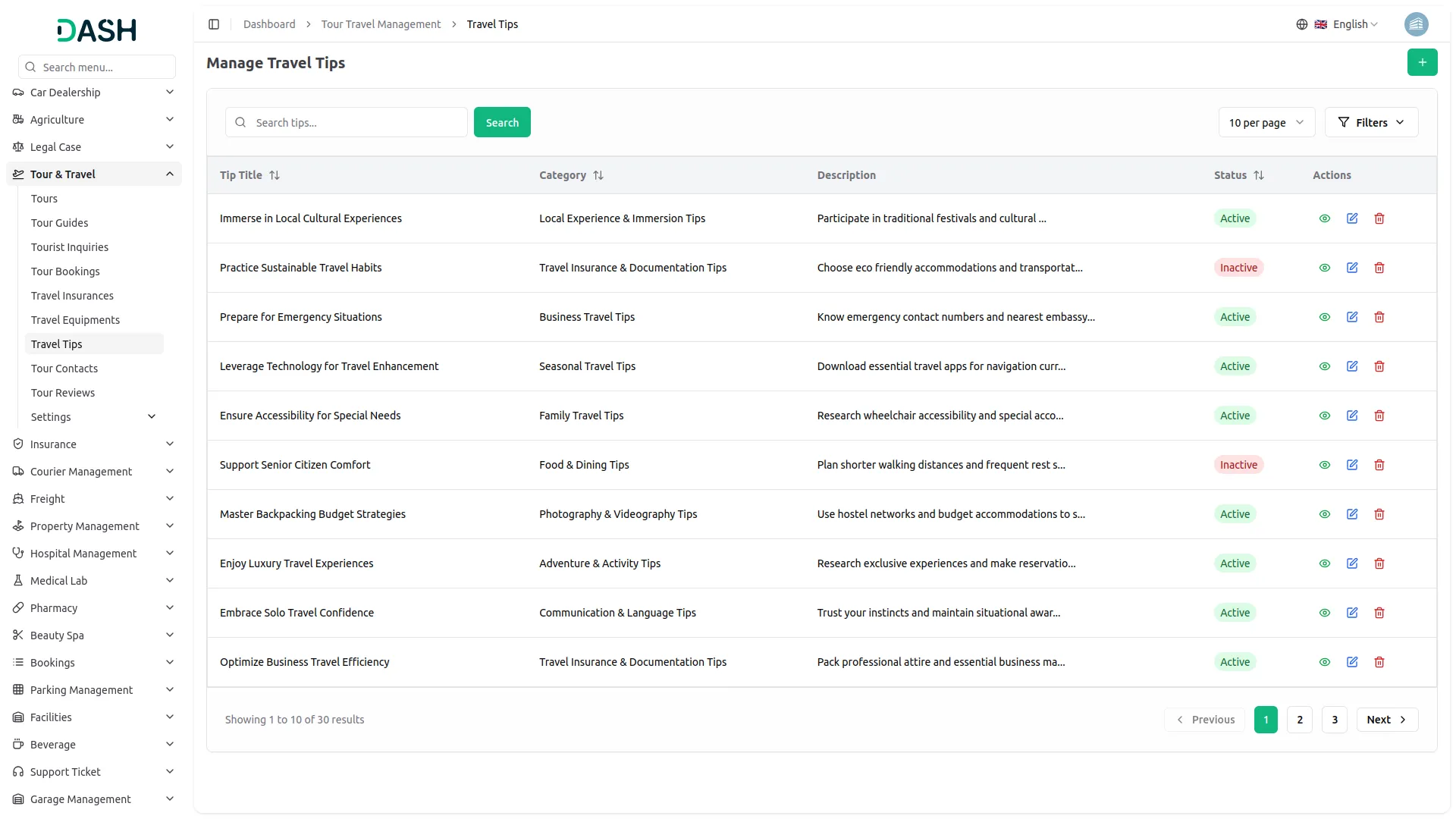 tour and travel management