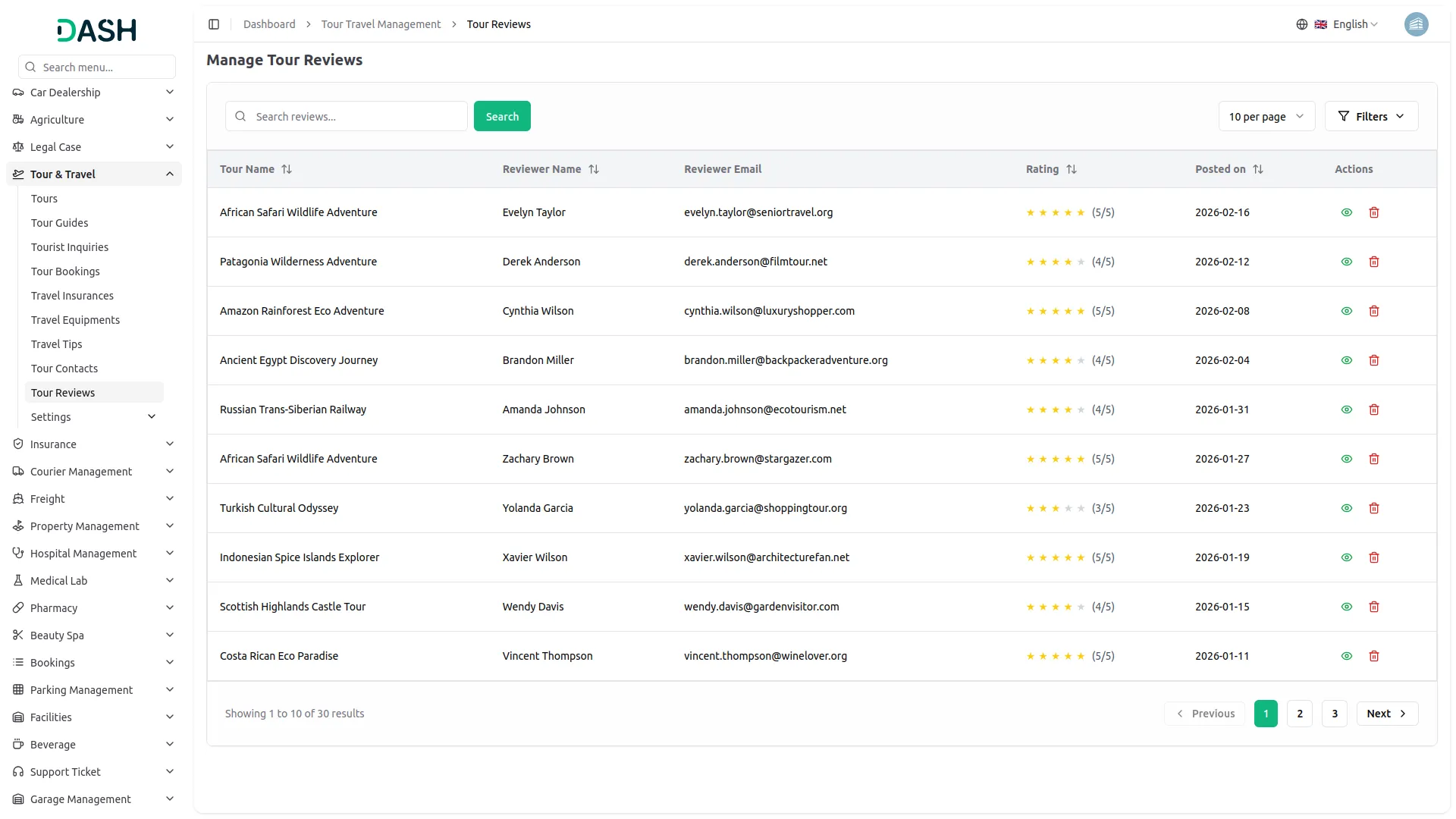 tour and travel management